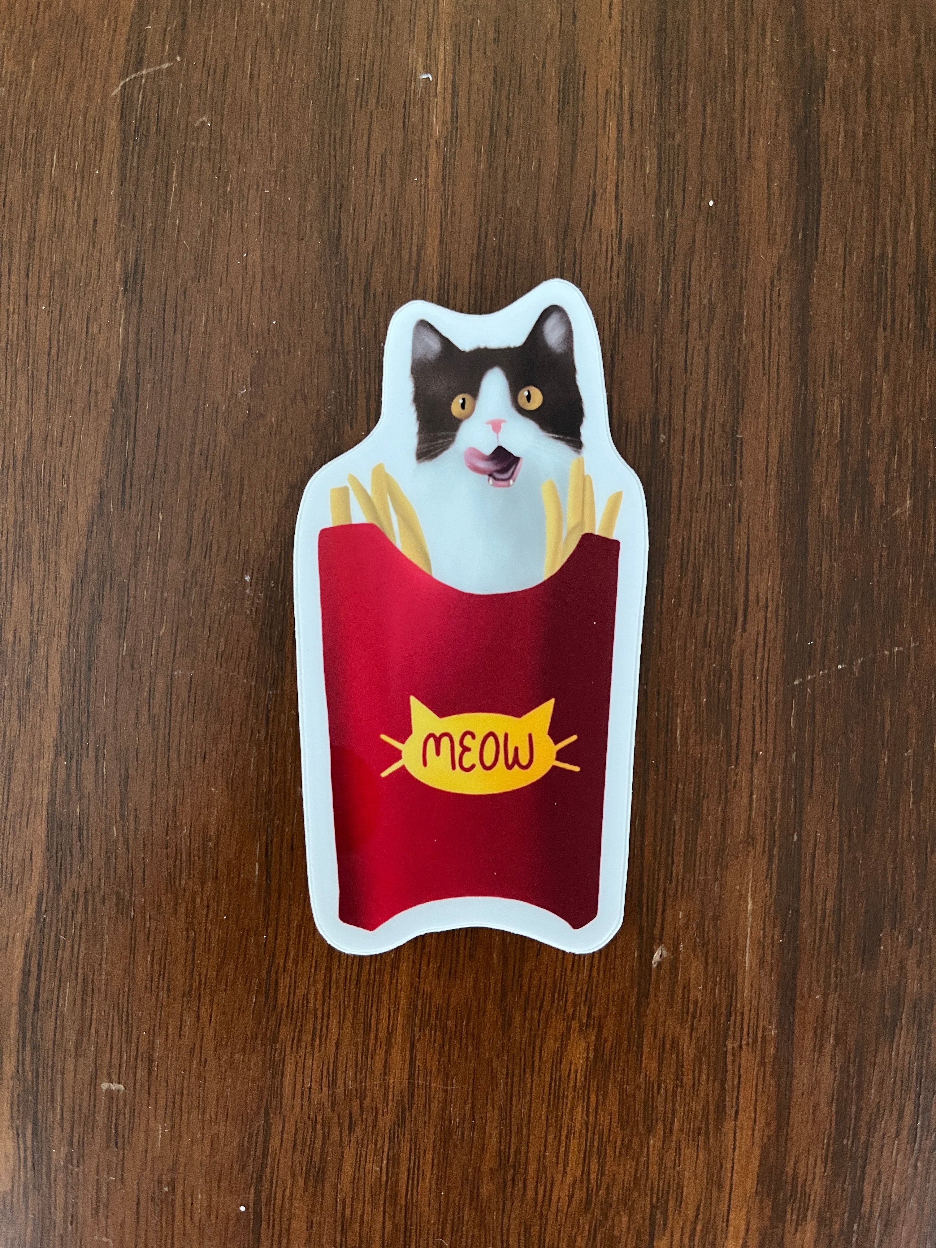 French Fry Cat Sticker