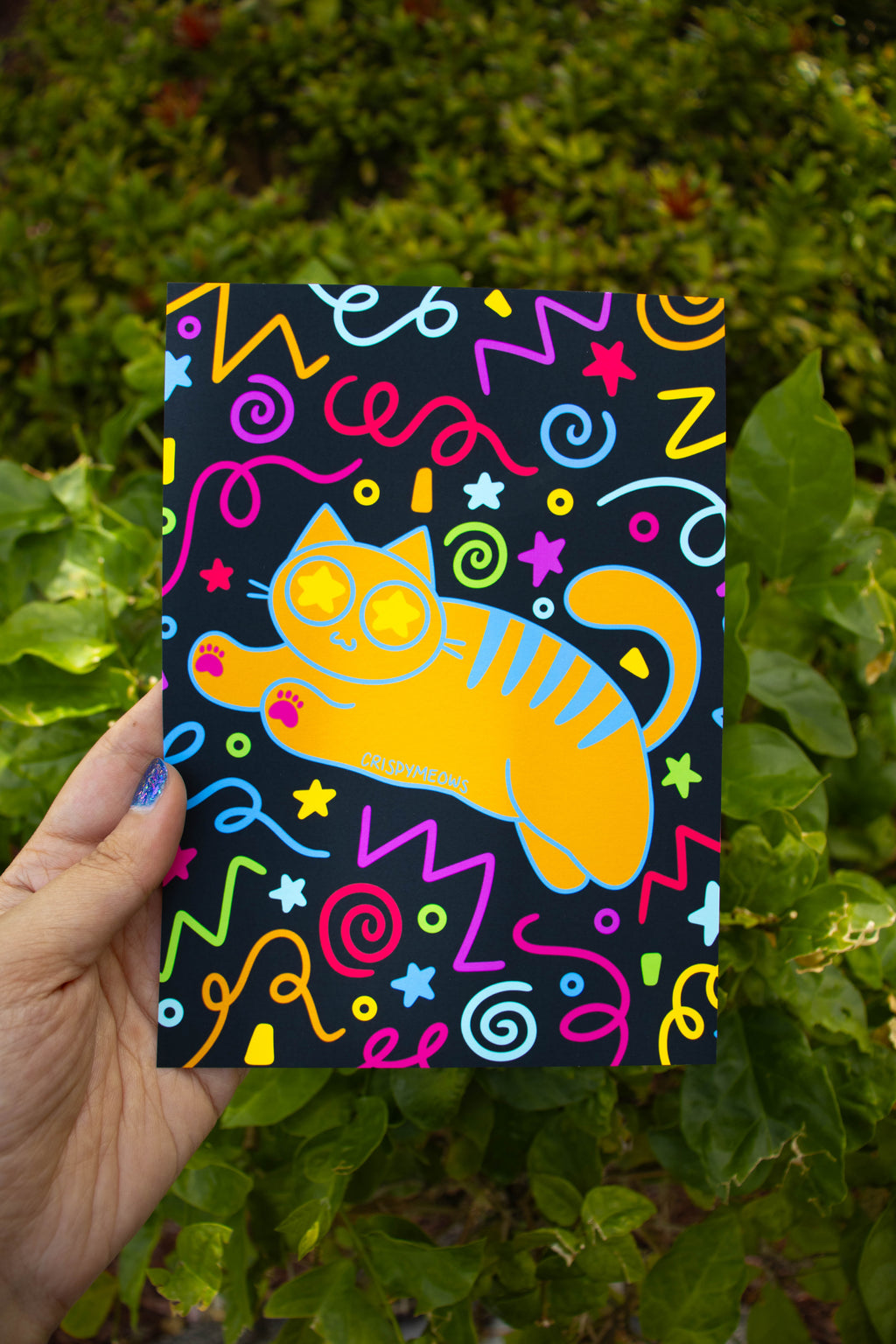 90s Nostalgia Cat, 5 x 7 Print