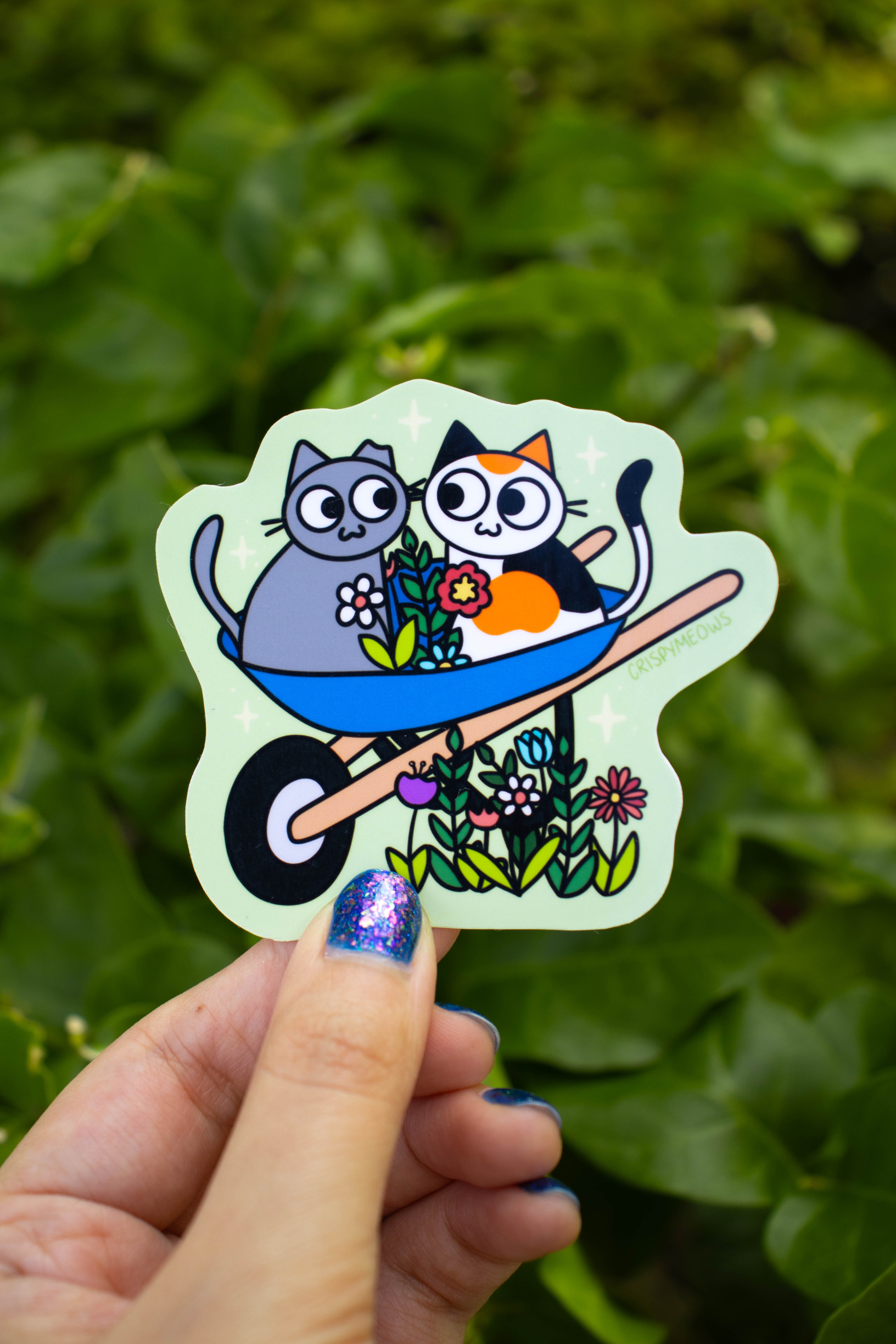 Rolling in the Garden Sticker