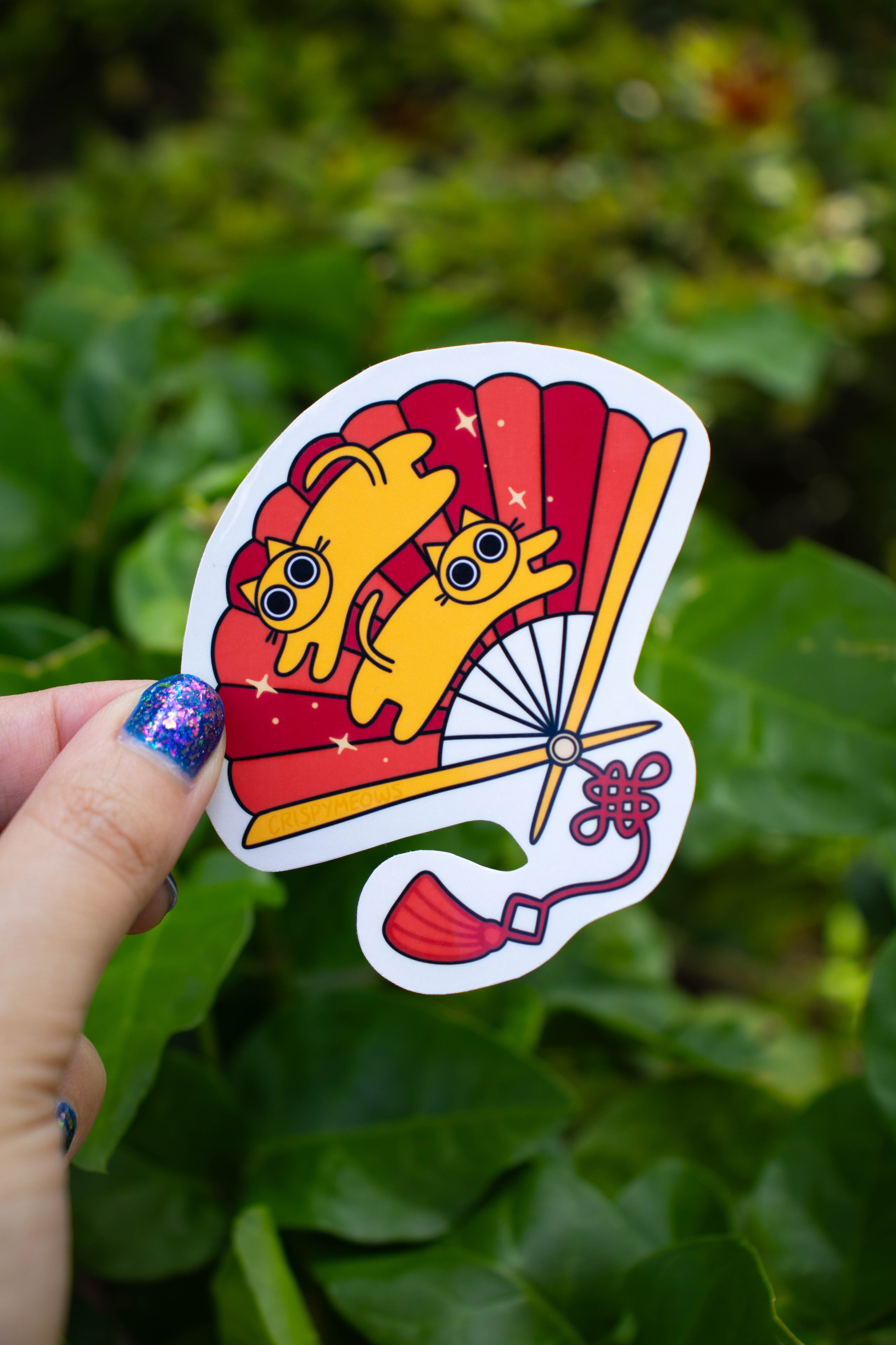 Cat Fan Sticker