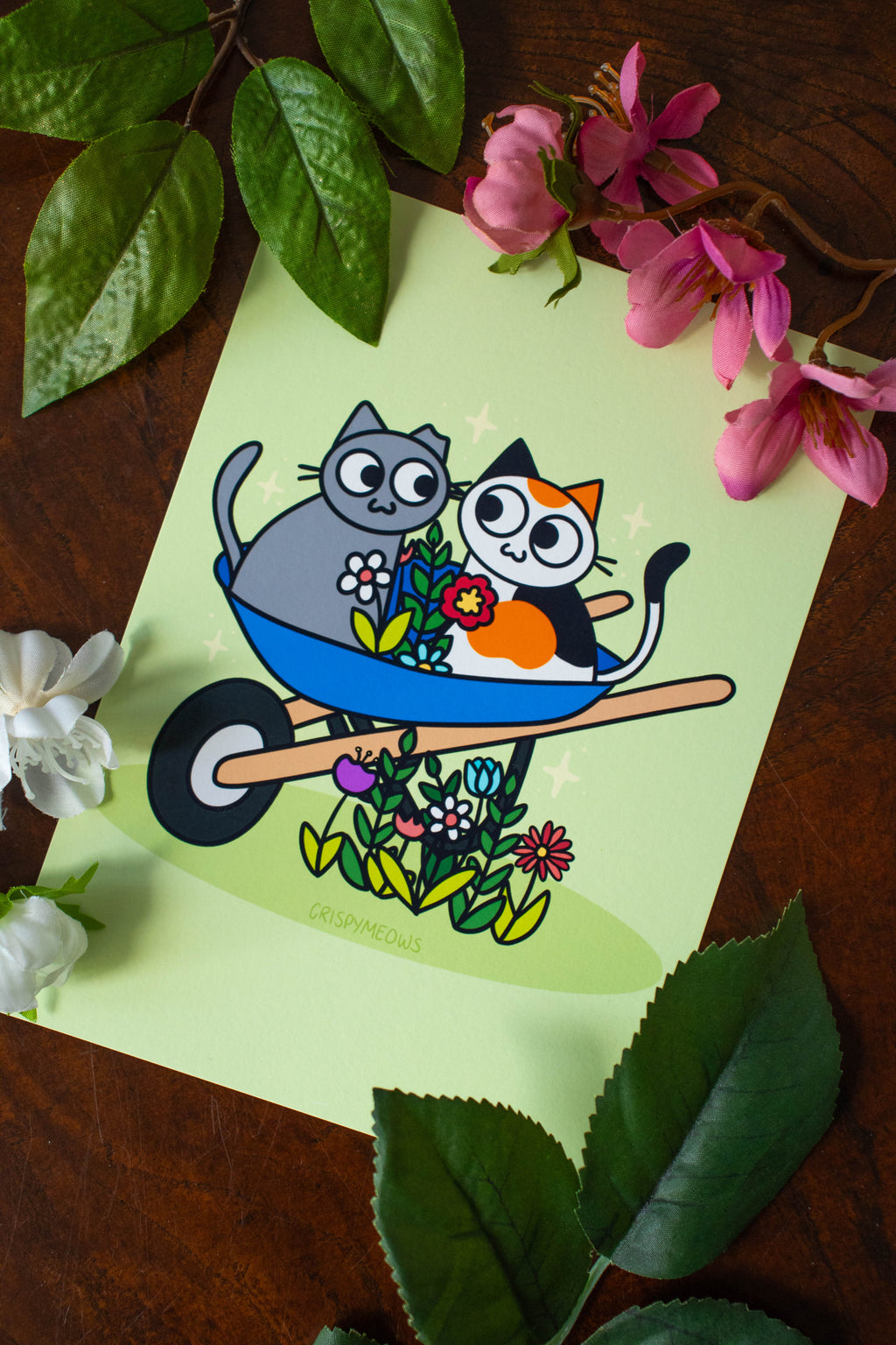 Rolling in the Garden, 5 x 7 Print