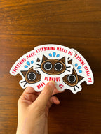 Everything Makes Me Nervous Cat Sticker