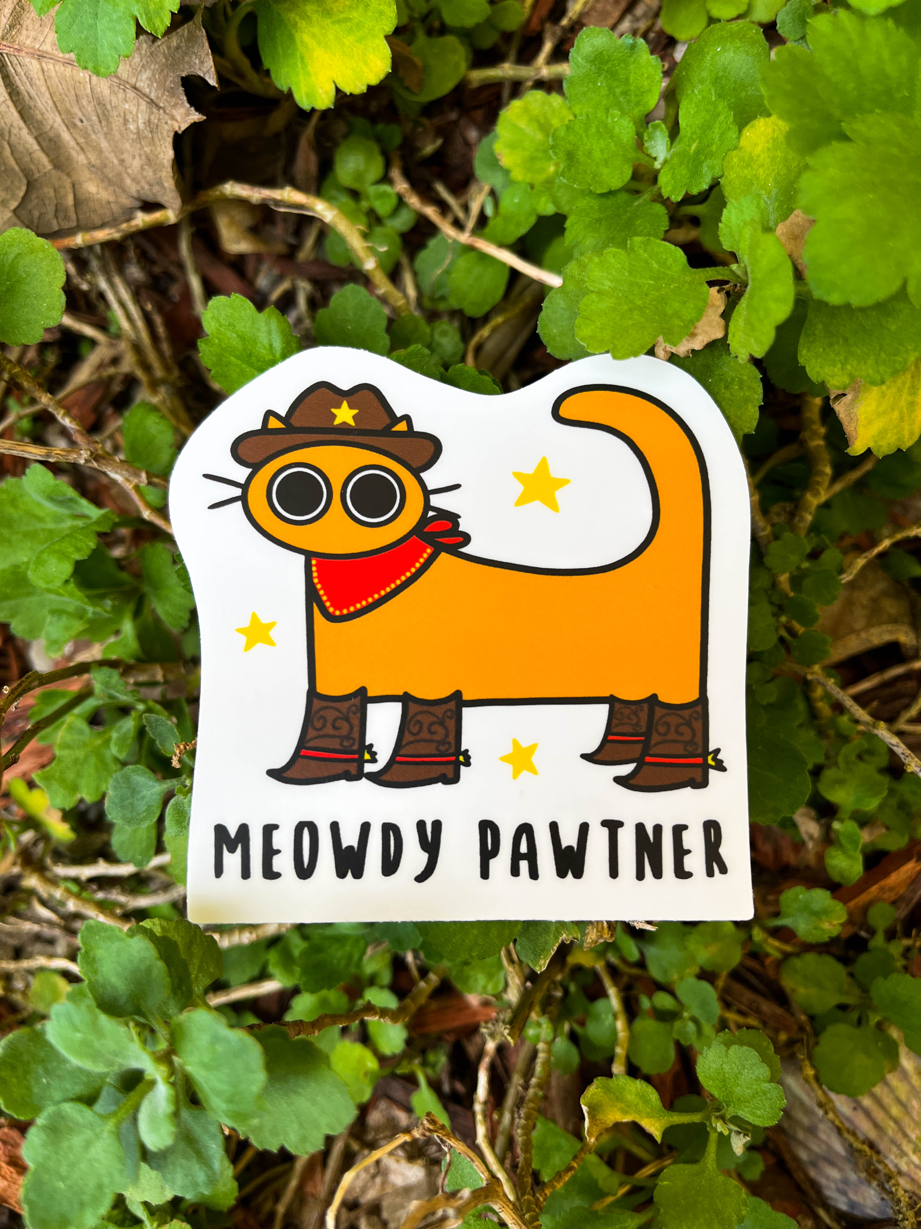 Meowdy Pawtner Sticker