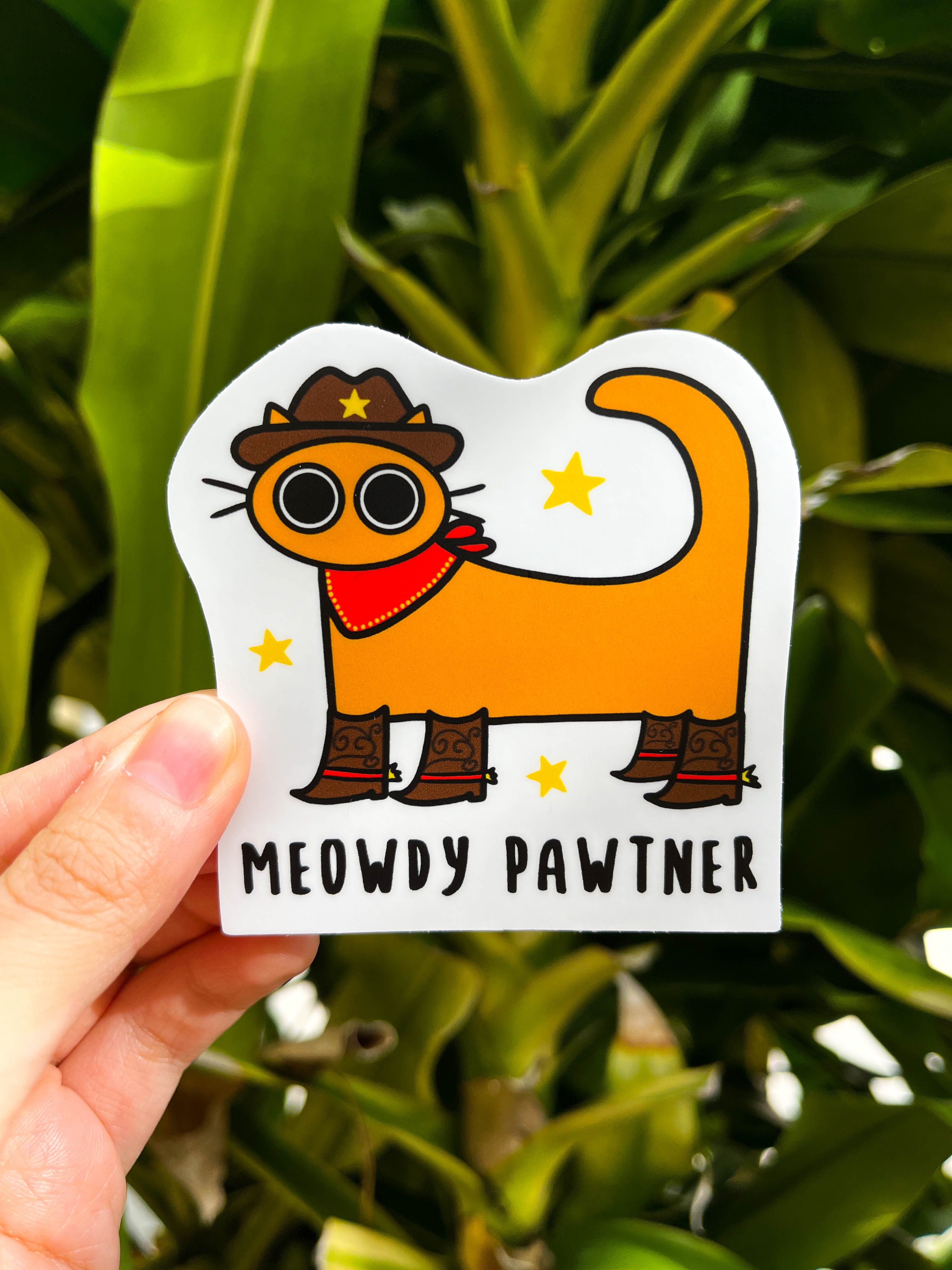 Meowdy Pawtner Sticker