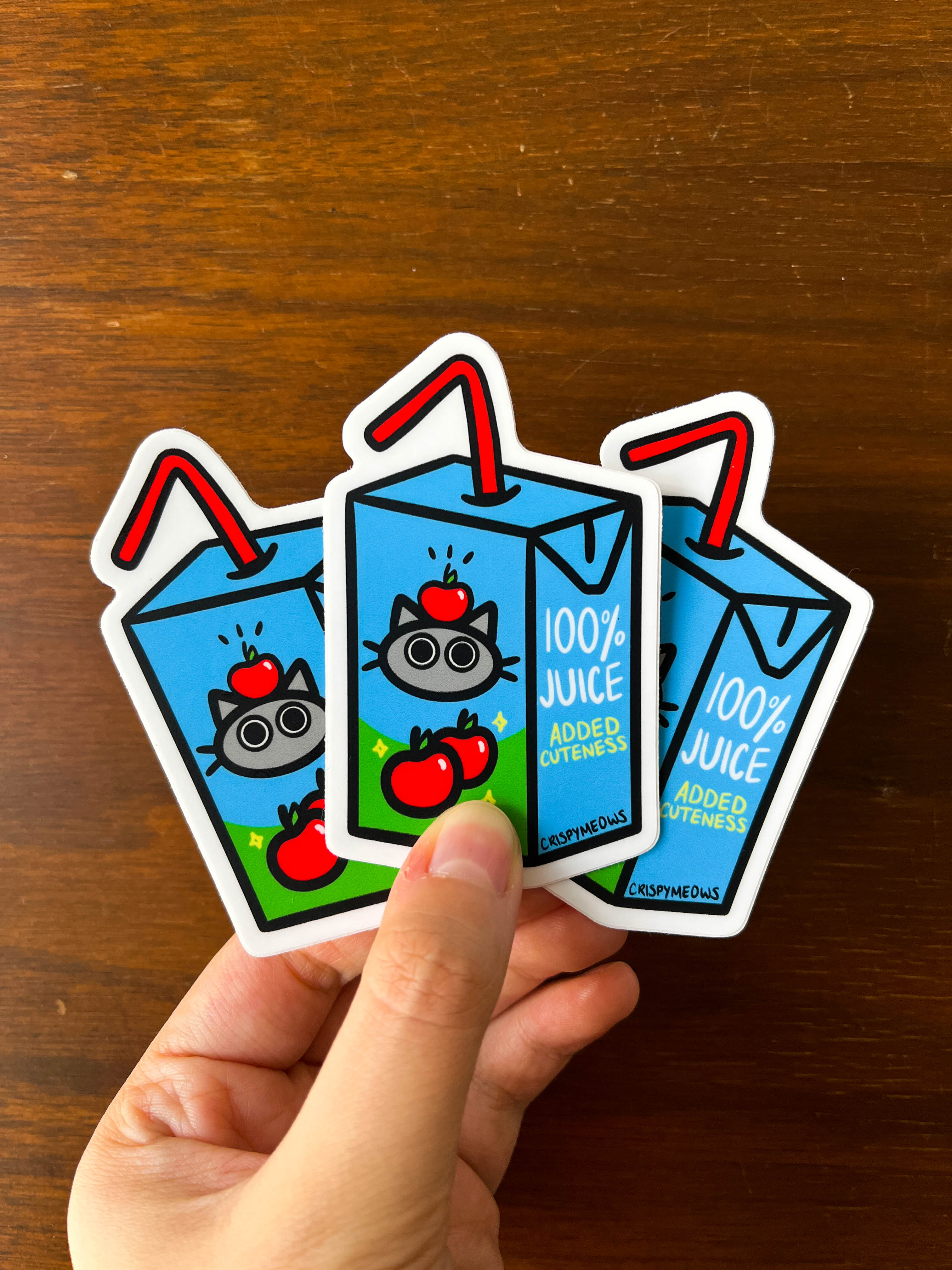 Apple Juice Cat Sticker