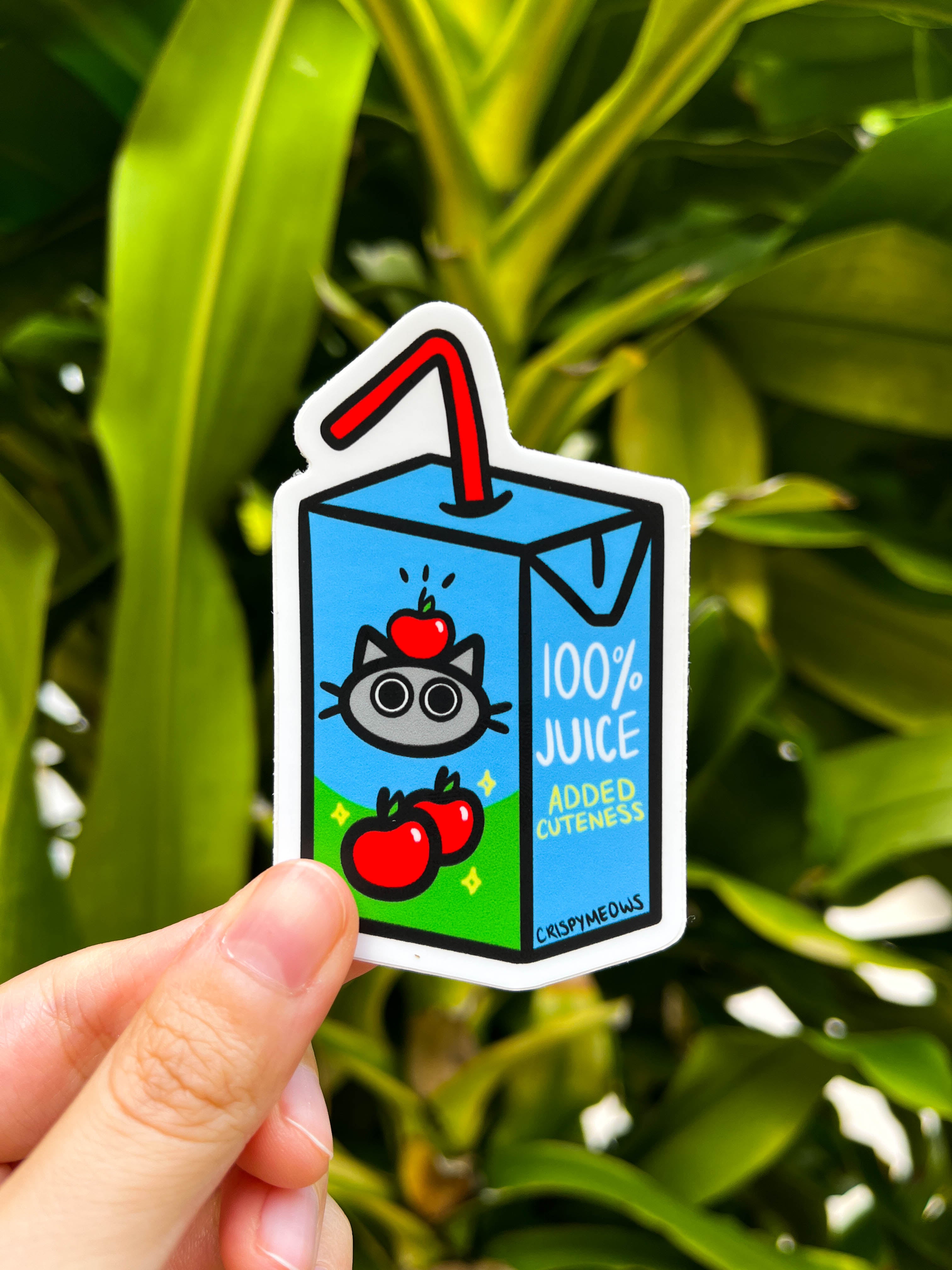 Apple Juice Cat Sticker