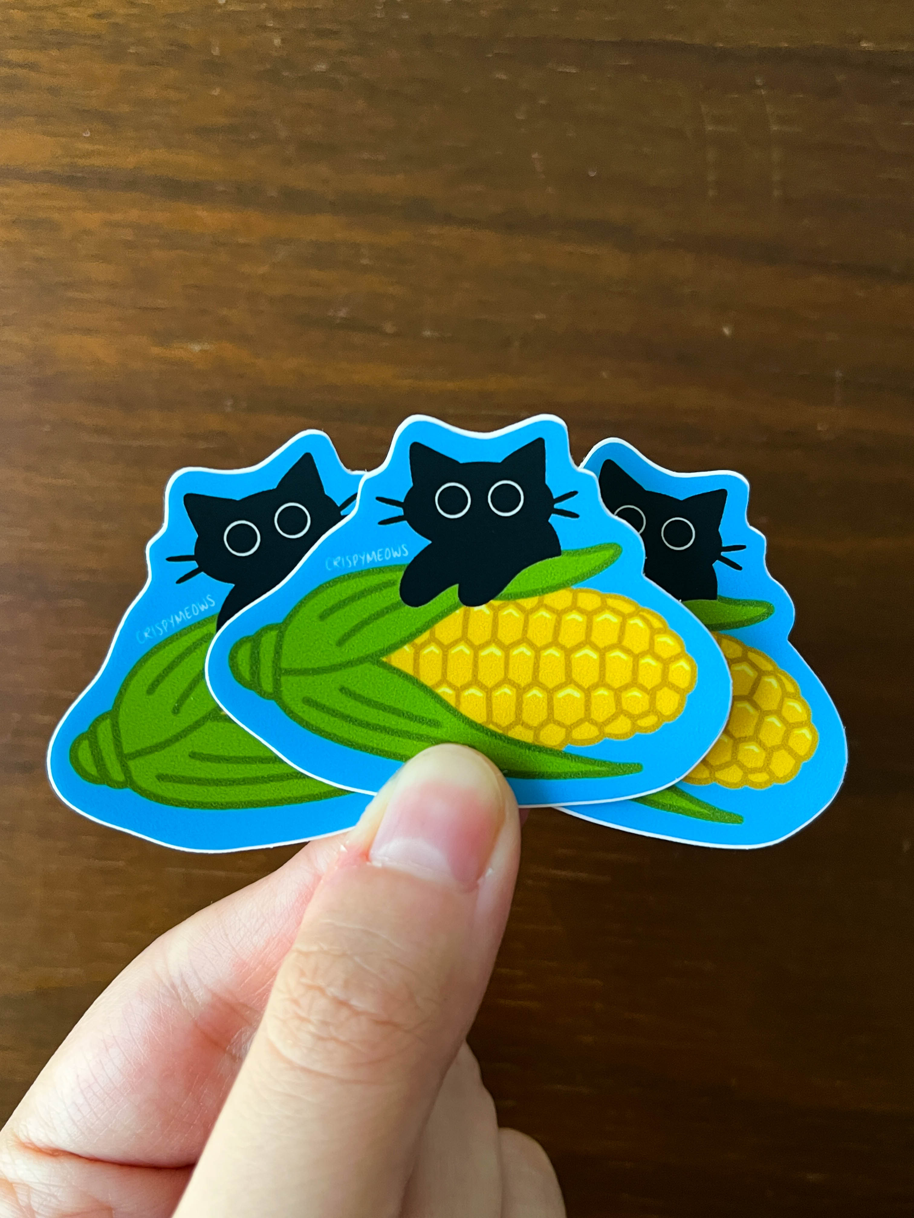 Cat On The Cobb Sticker