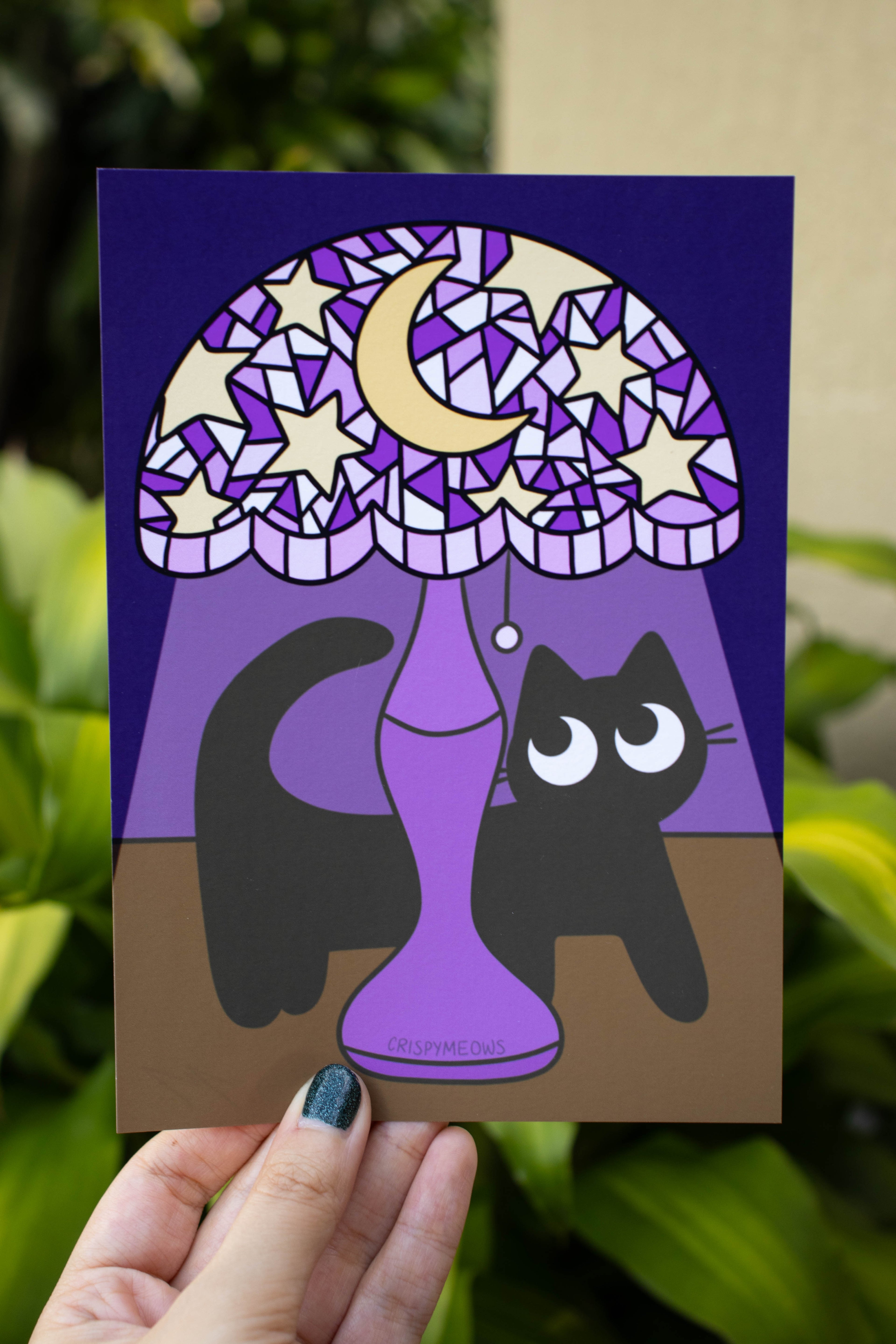 Lamp Cat, 5 x 7 Print