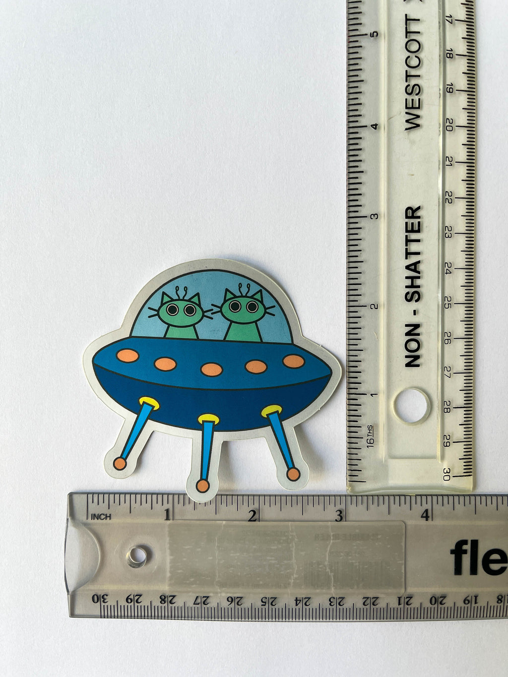 Alien Cat Invasion Sticker