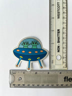 Alien Cat Invasion Sticker