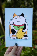 Lucky Cat 2.0, 5 x 7 Print
