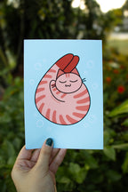 Shrimp Cat, 5 x 7 Print