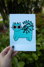 Dragon Cat, 5 x 7 Print