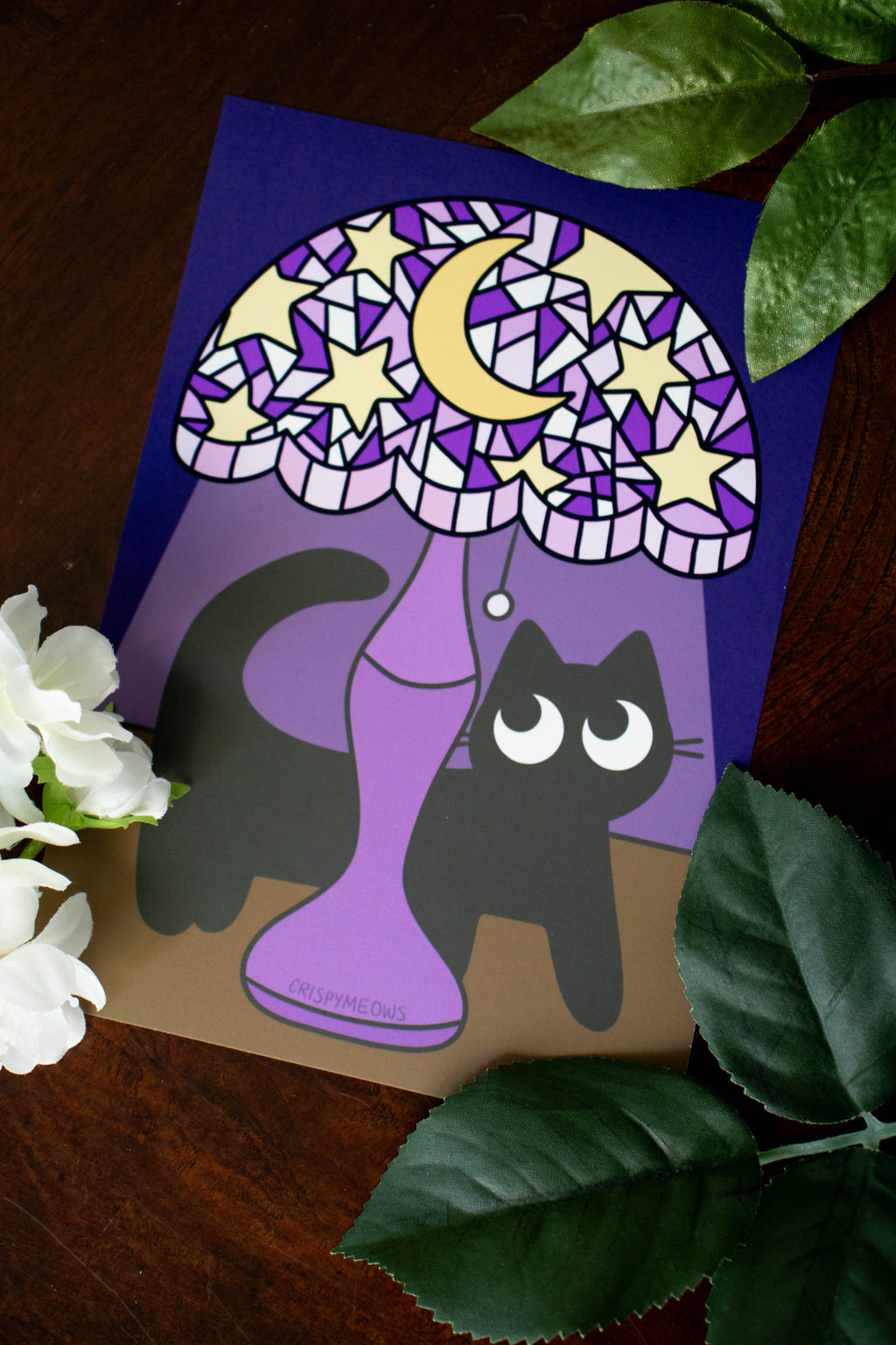 Lamp Cat, 5 x 7 Print