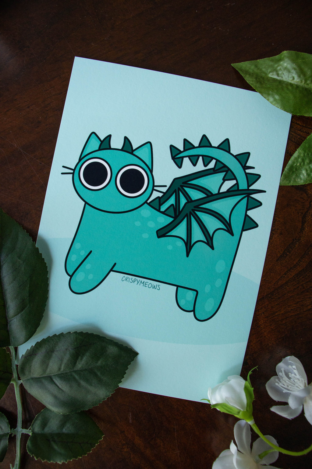 Dragon Cat, 5 x 7 Print