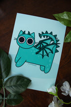Dragon Cat, 5 x 7 Print