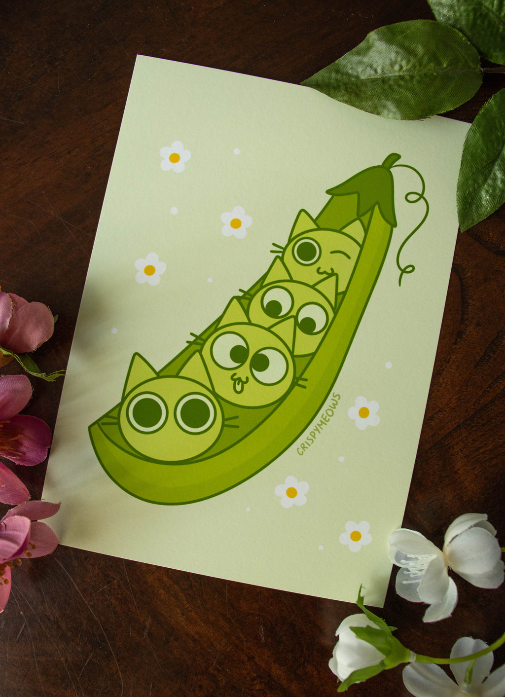 Cats in a Pod, 5 x 7 Print