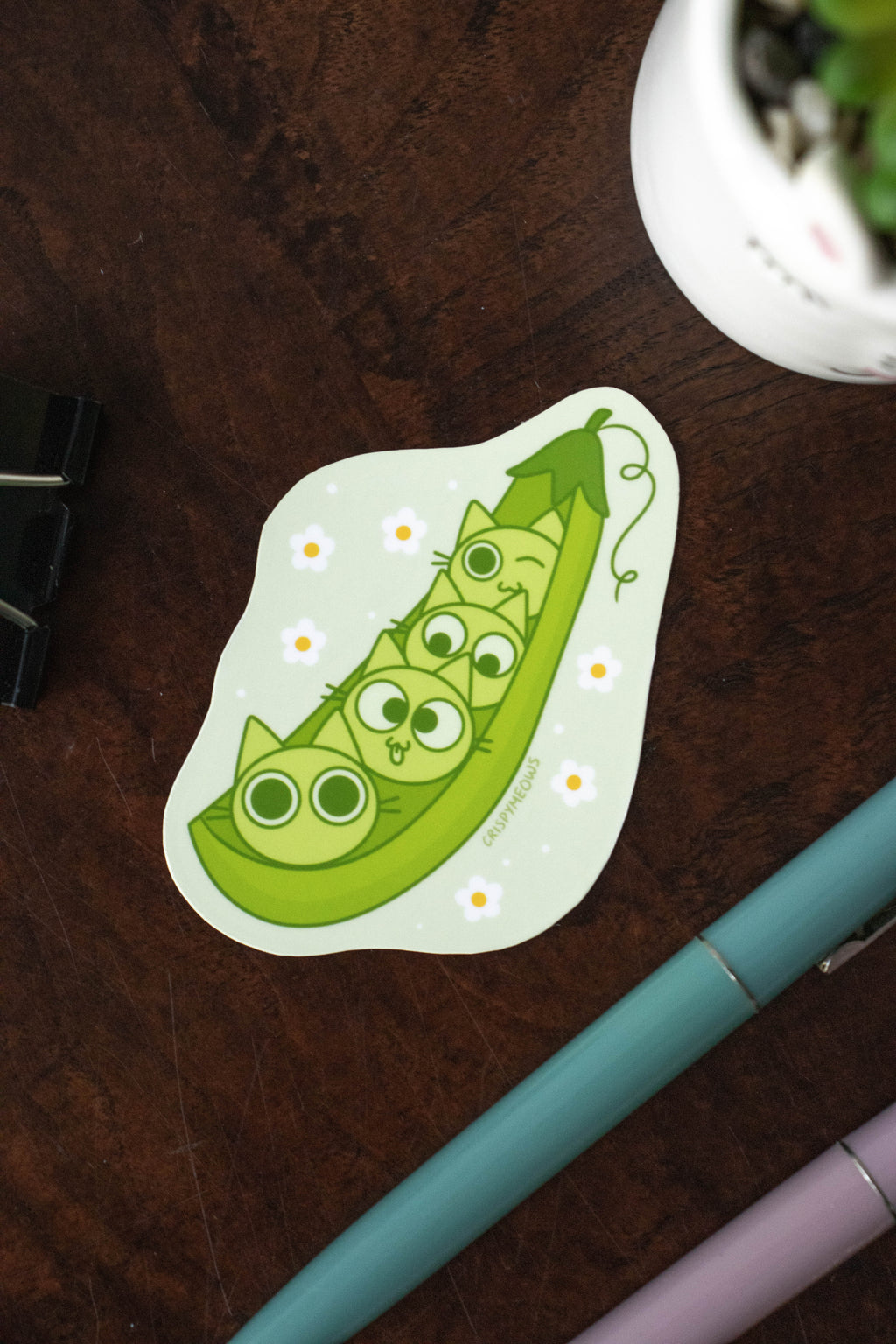 Cats in a Pod Sticker