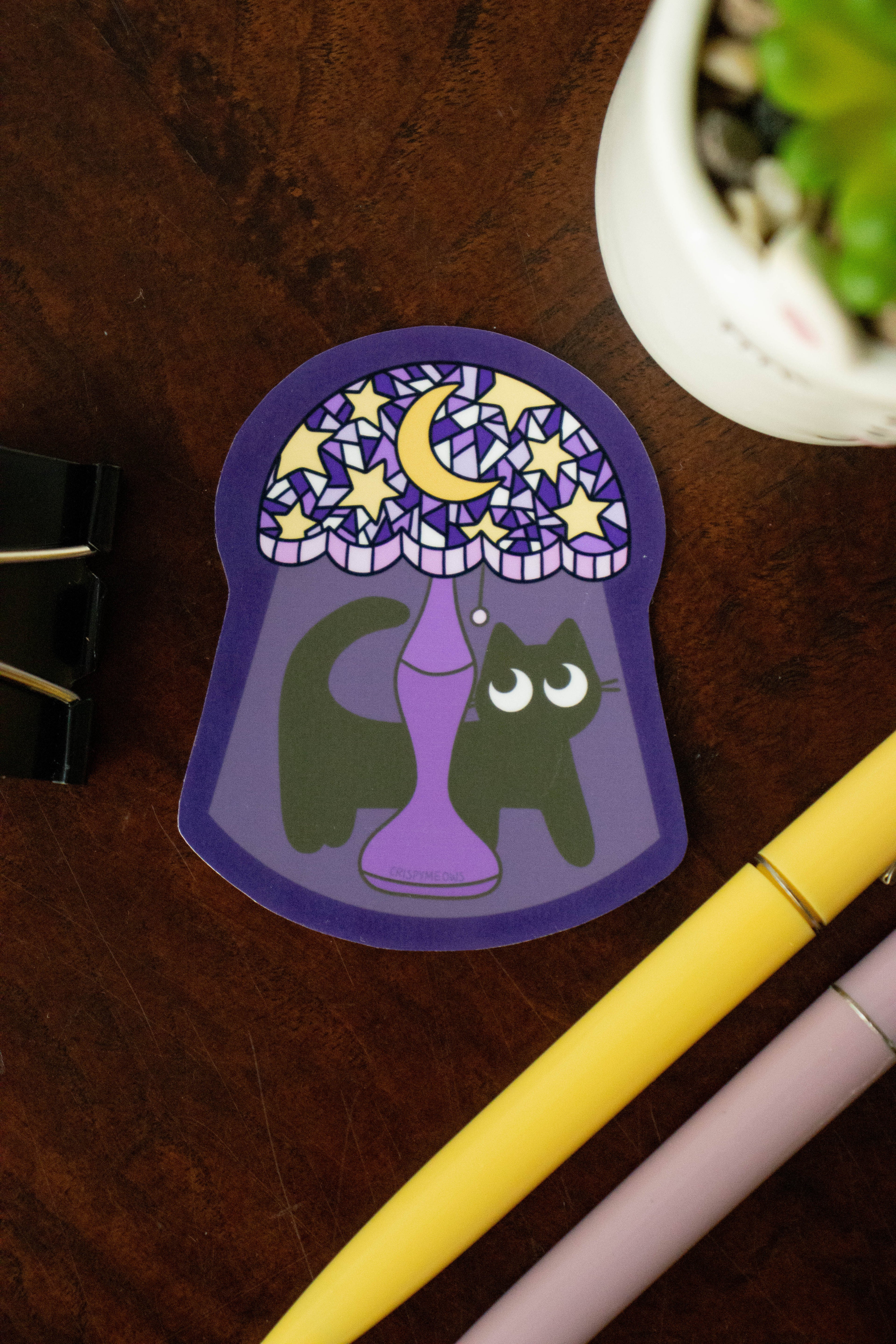 Lamp Cat Sticker
