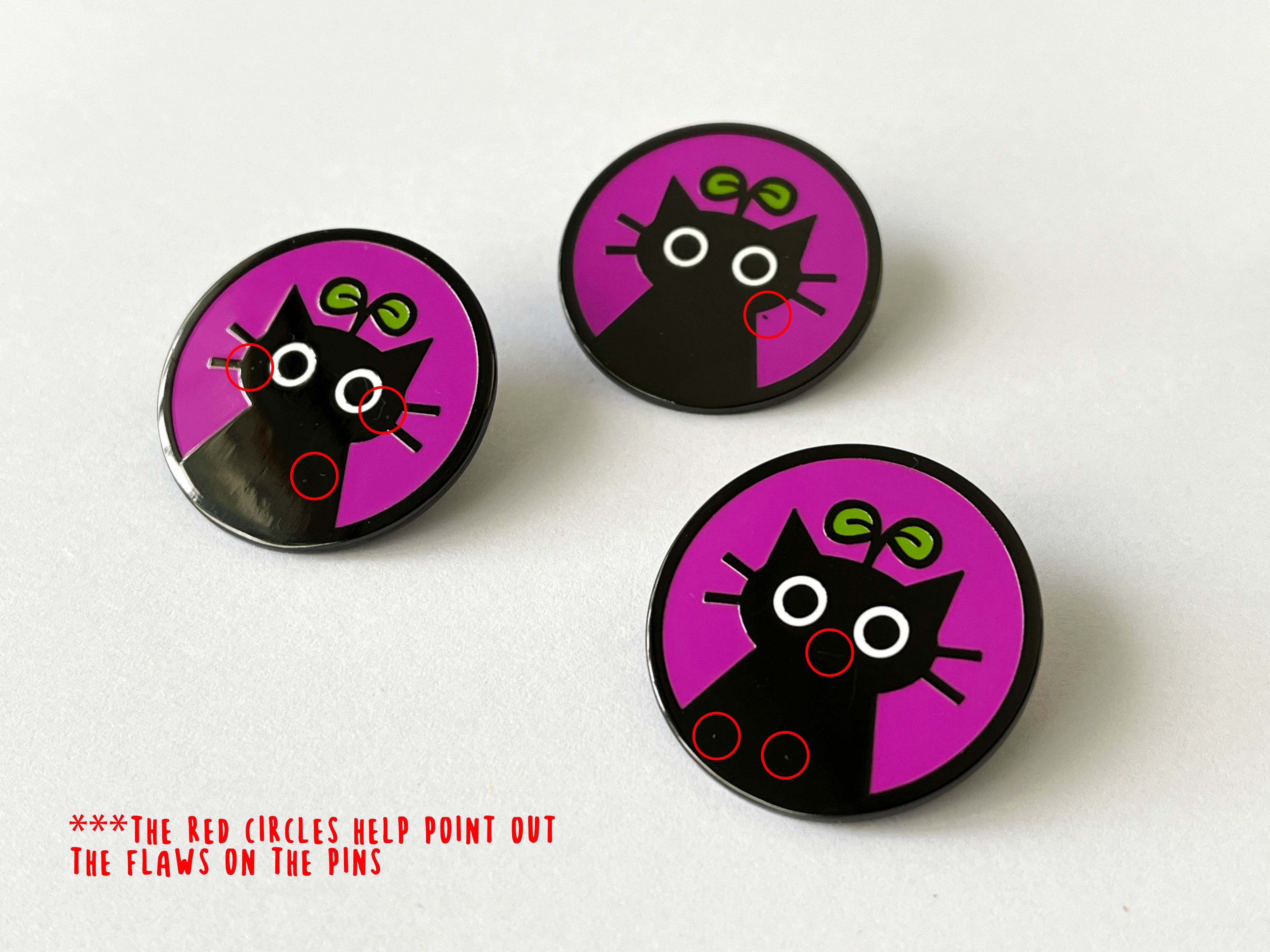 B Grade Keep Going, Keep Growing Cat Enamel Pin