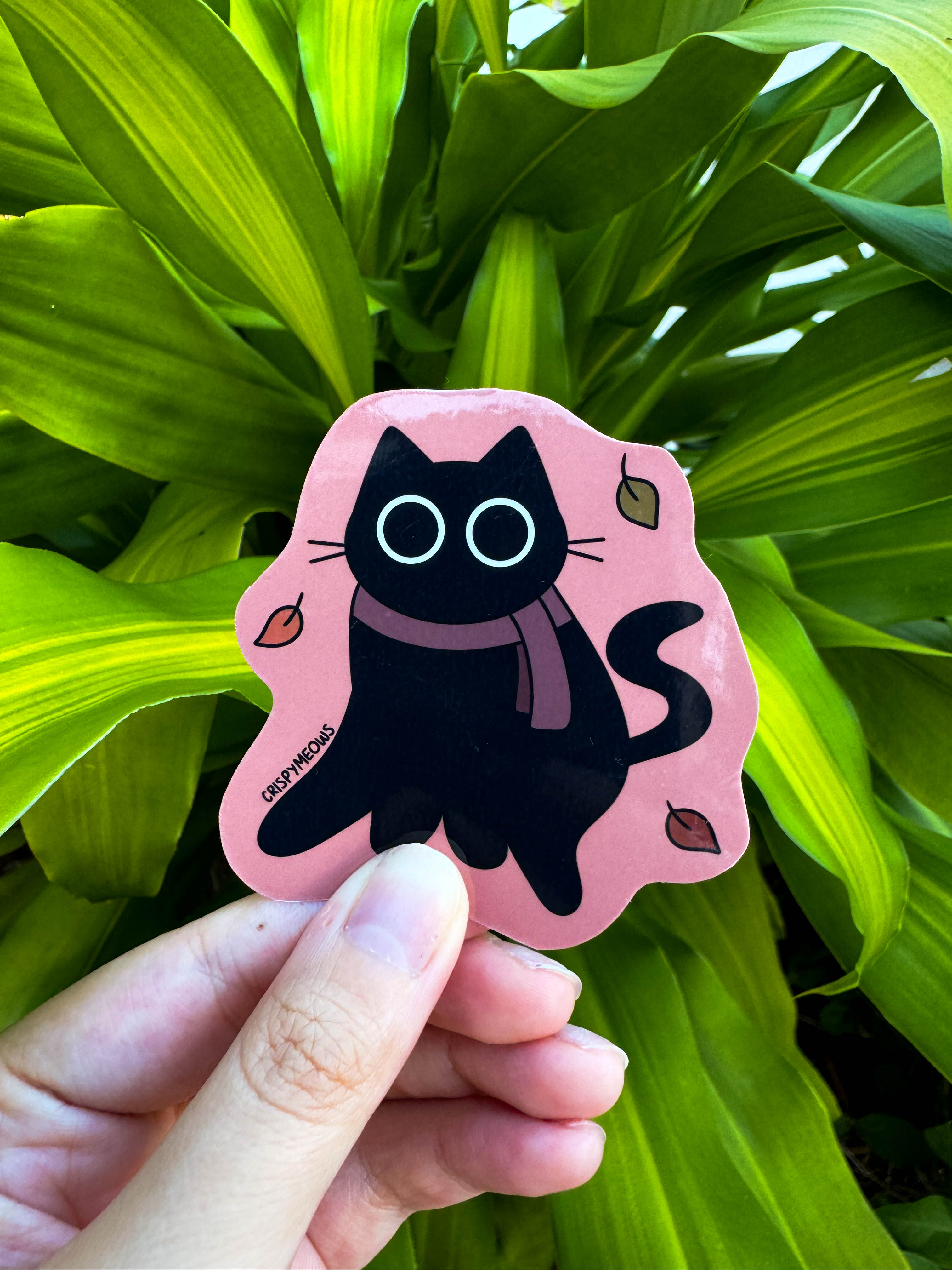 Leaf It To Meow Sticker