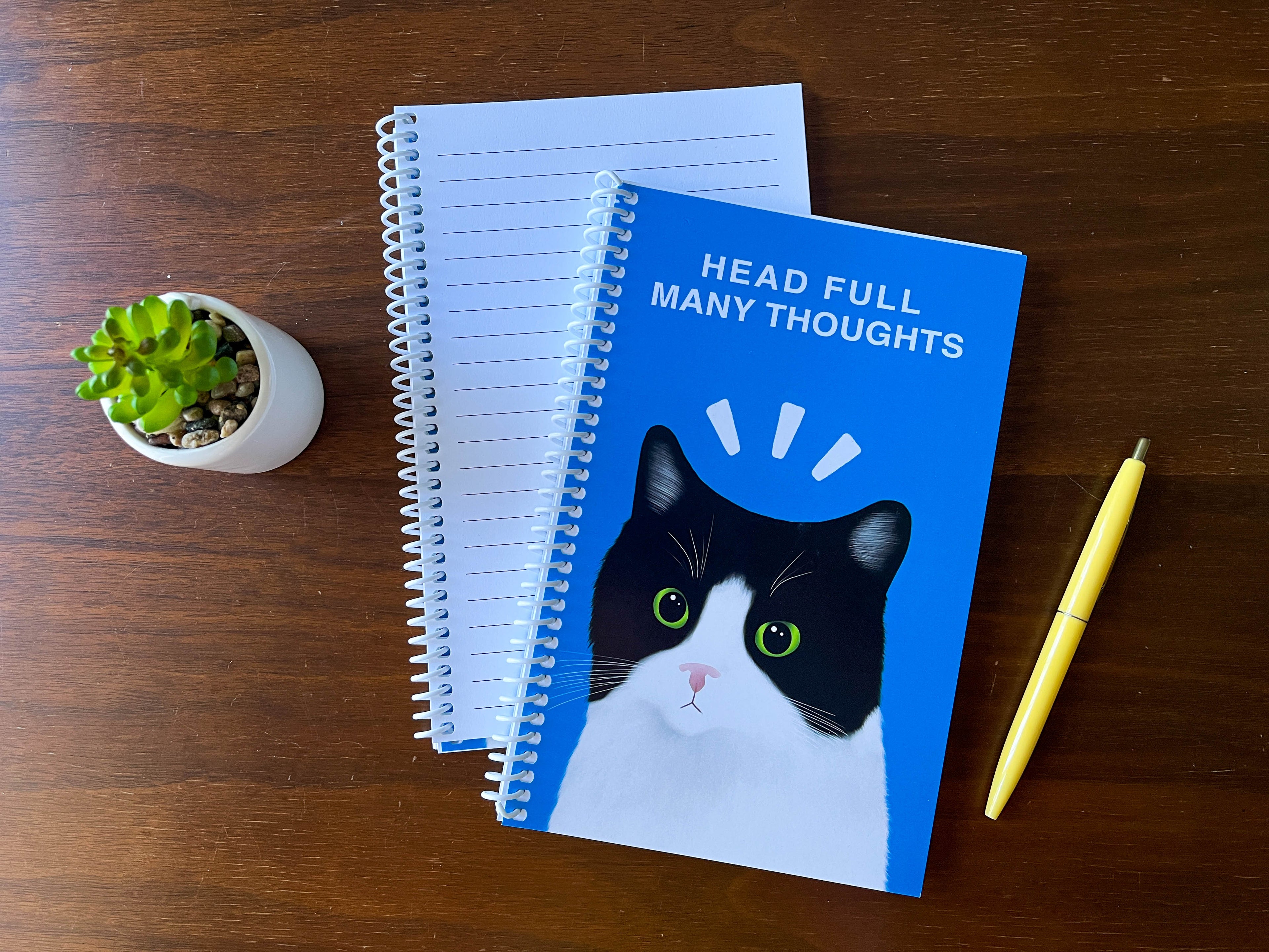 Head Full Many Thoughts Notebook