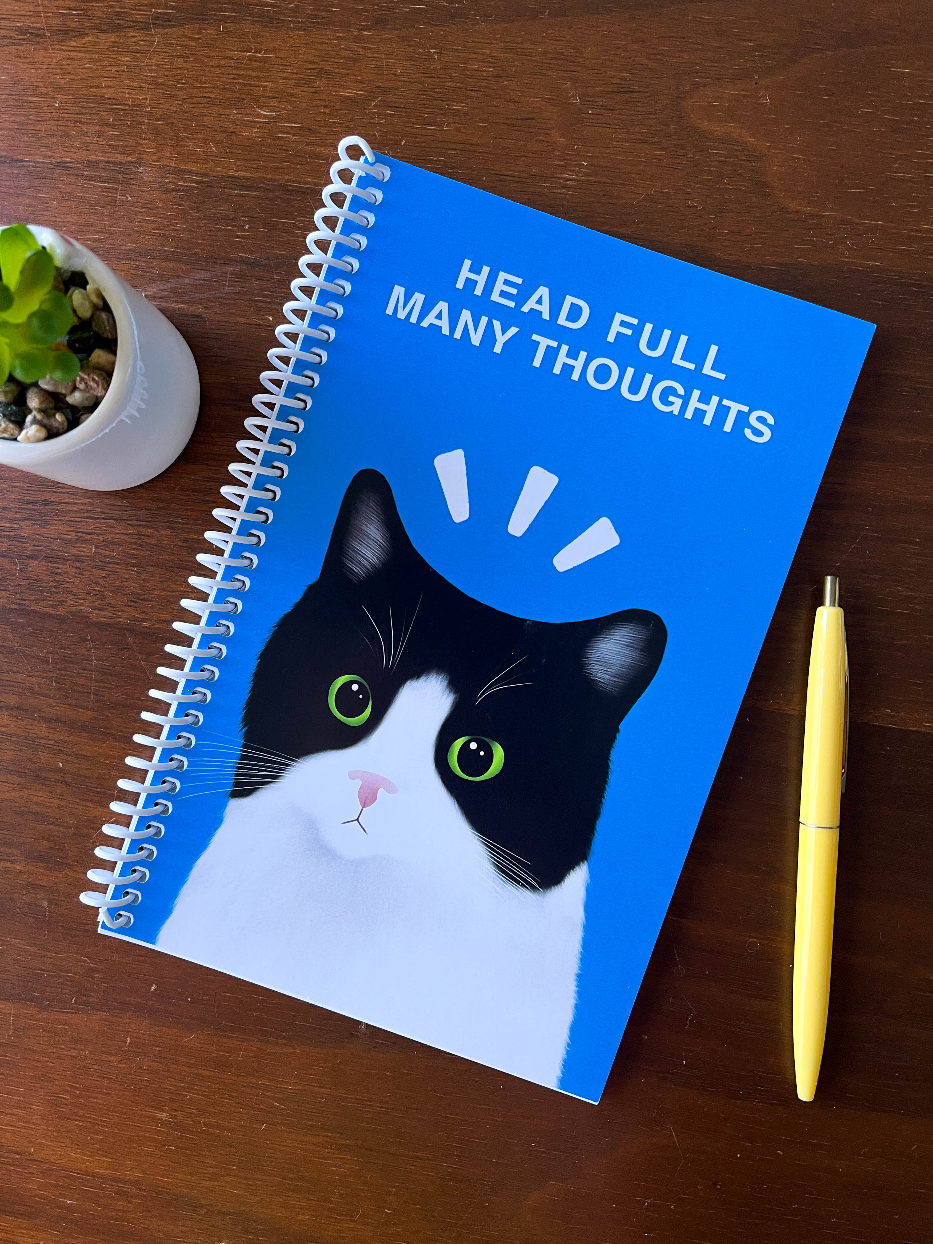 Head Full Many Thoughts Notebook