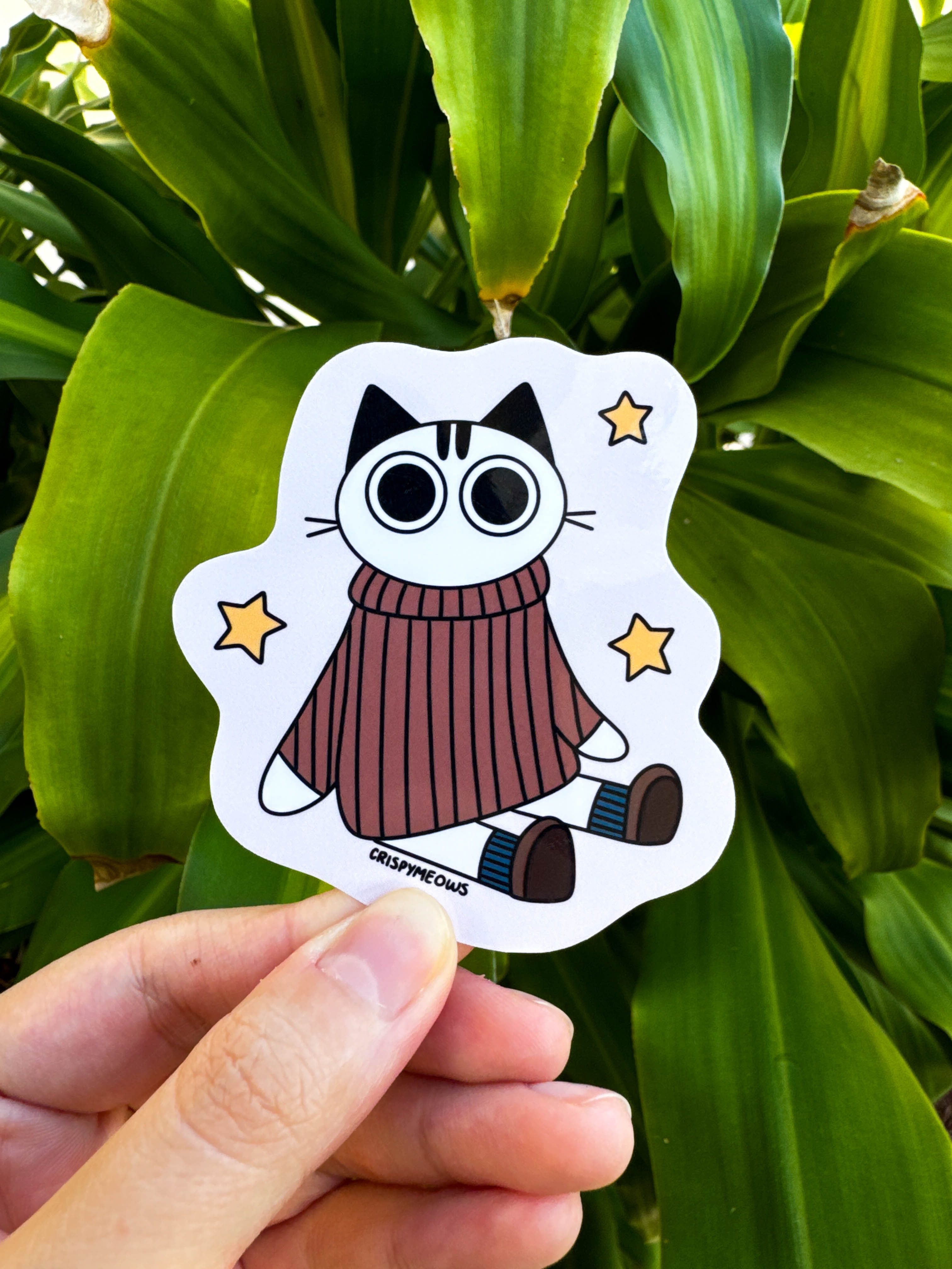 Cozy Sweater Cat Sticker