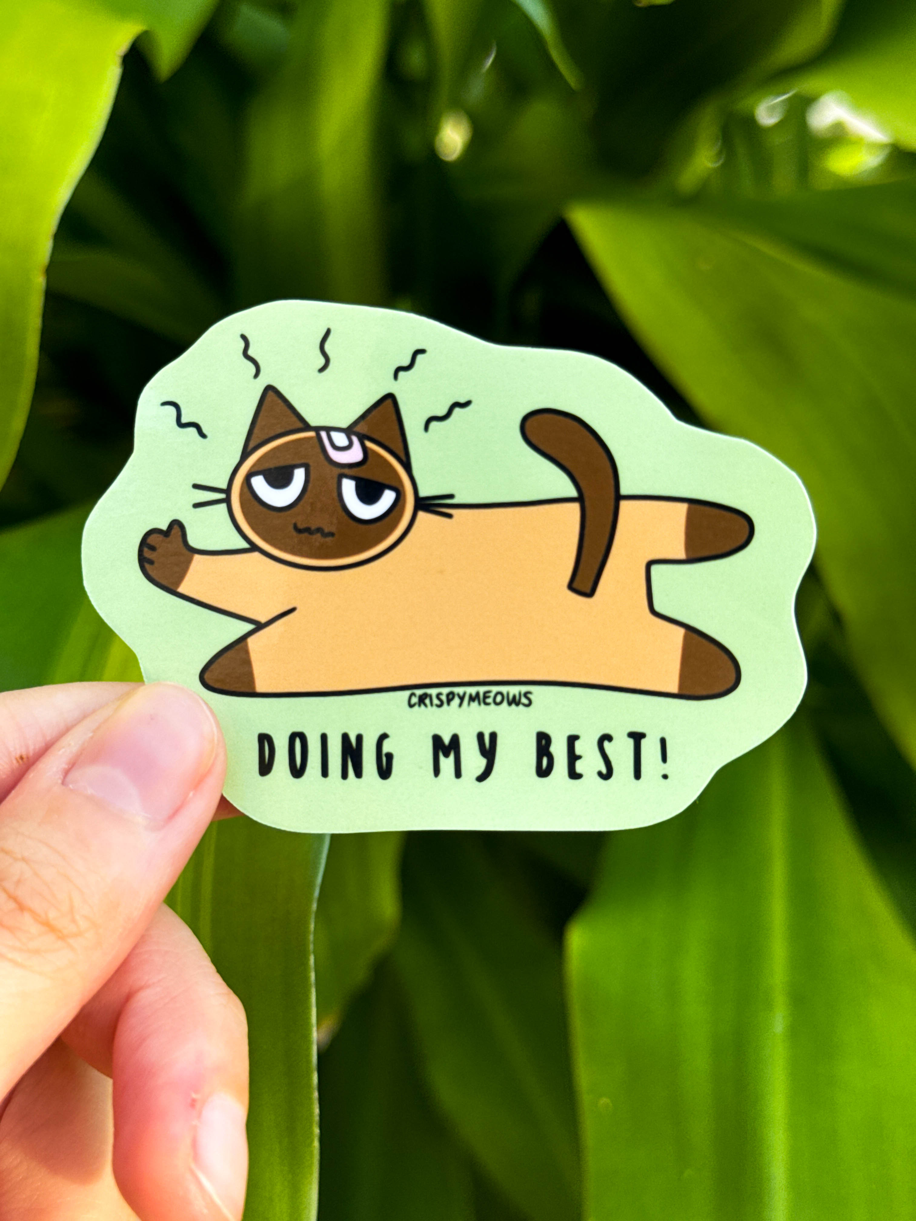 Doing My Best Cat Sticker
