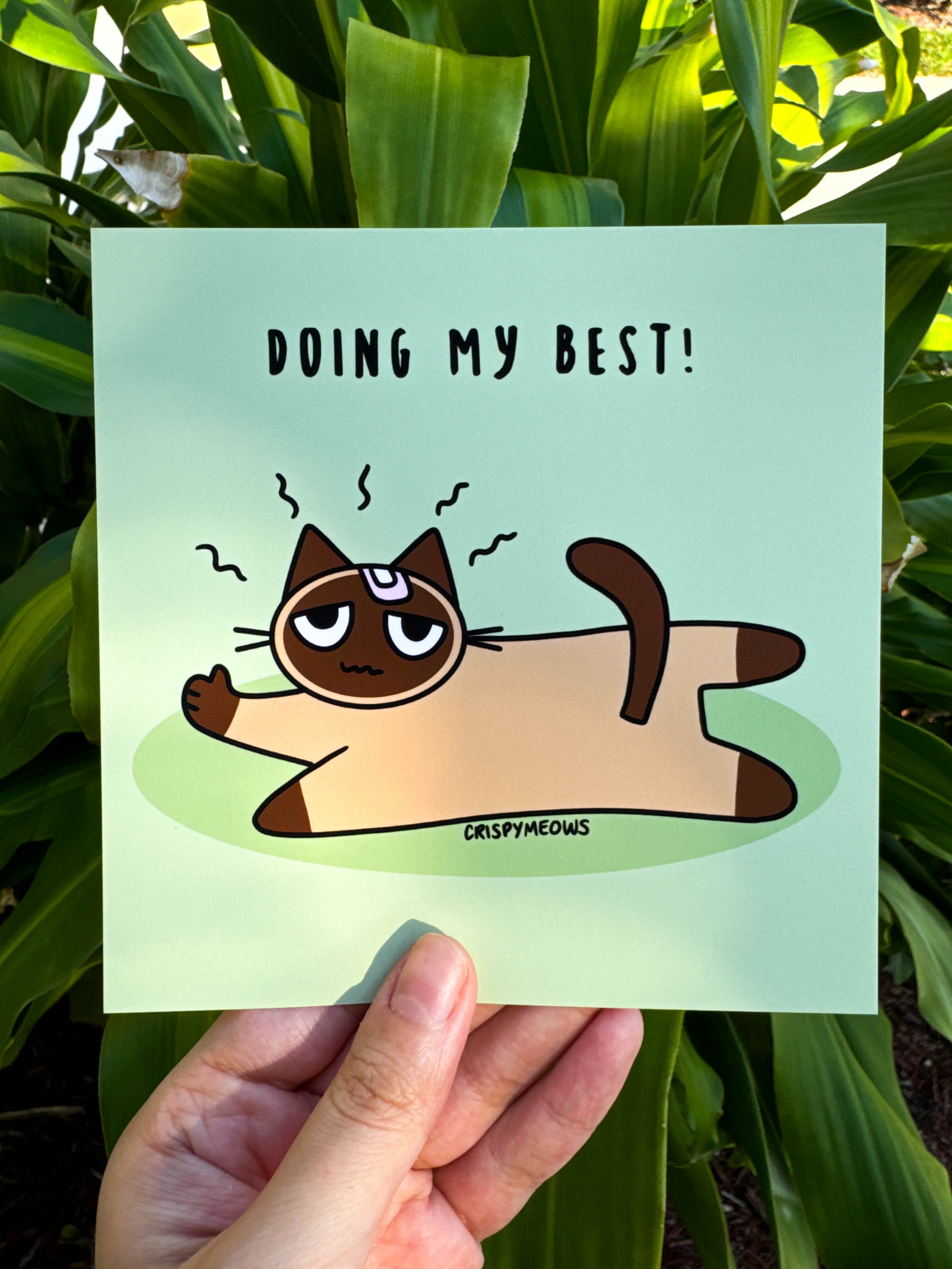 Doing My Best, 5x5 Print