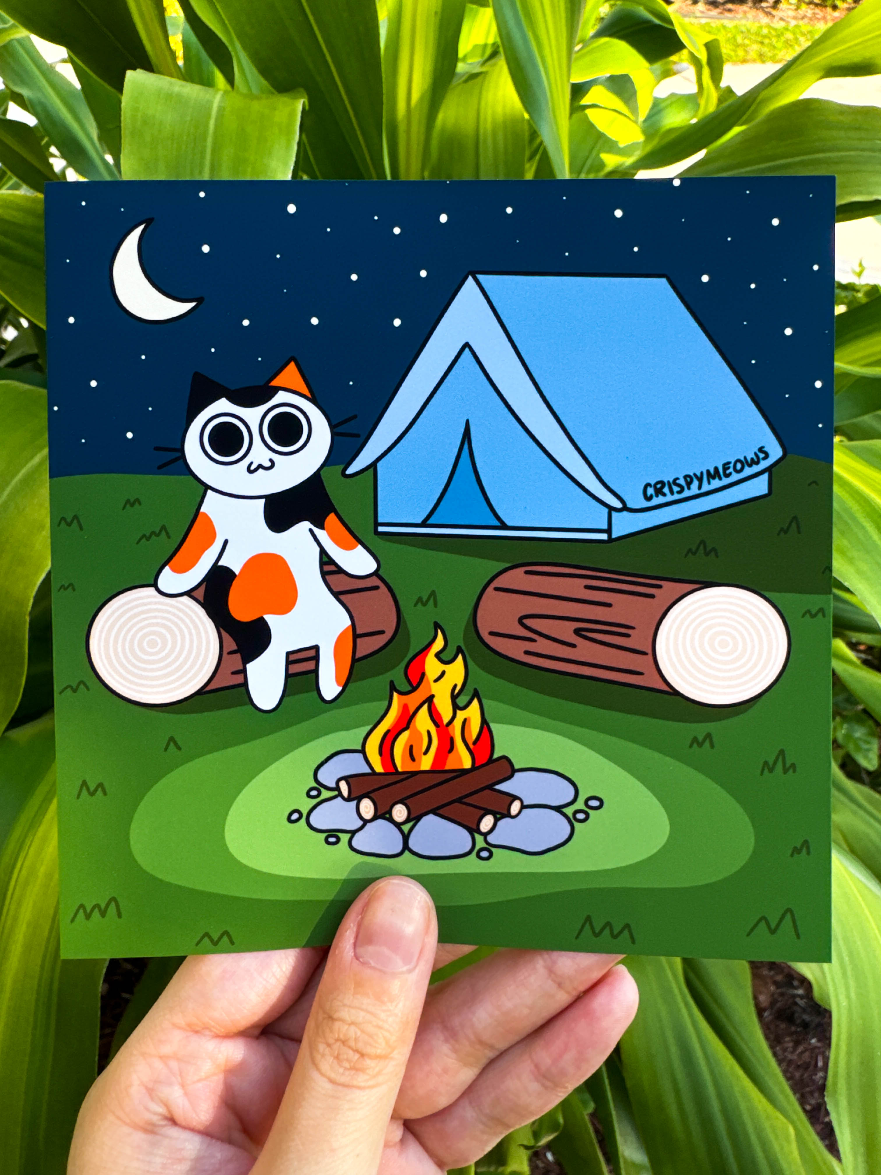 Let's Go Camping!, 5x5 Print