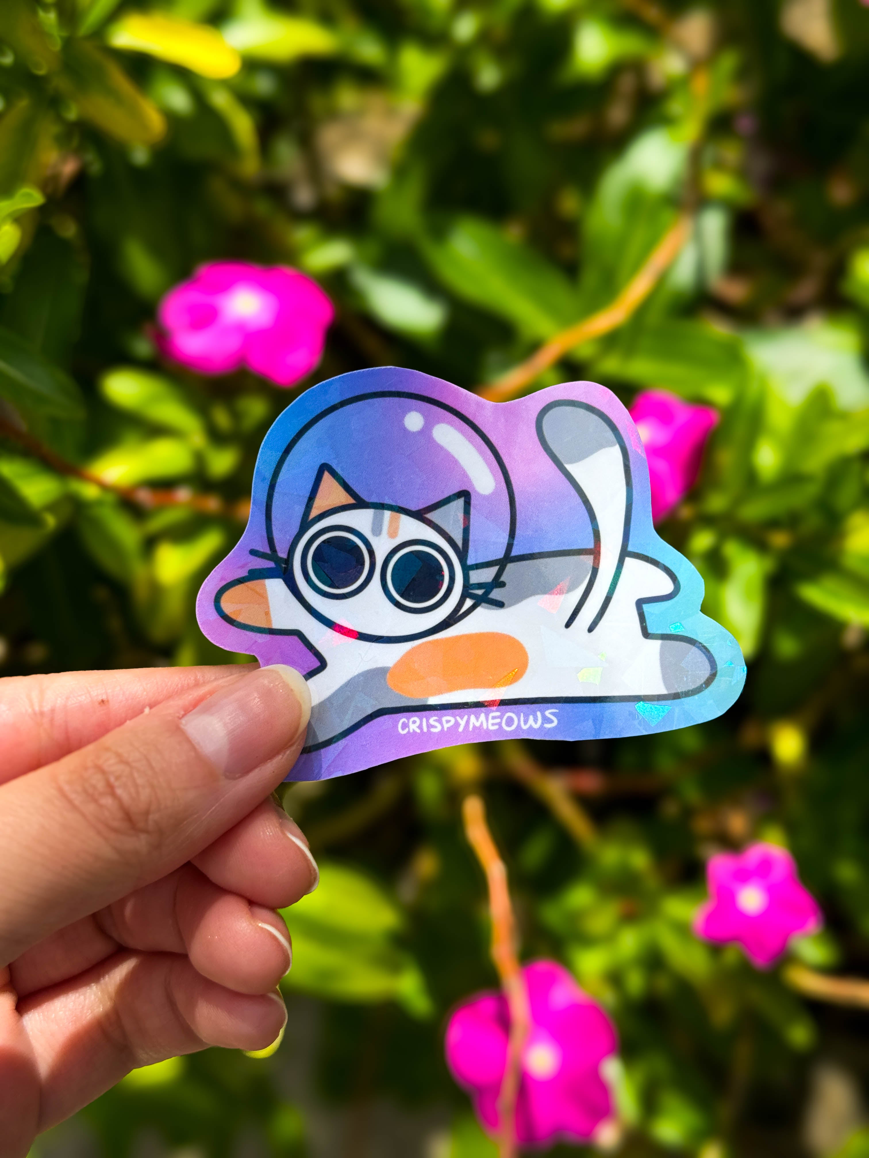 Let's Go To Meowter Space Sticker