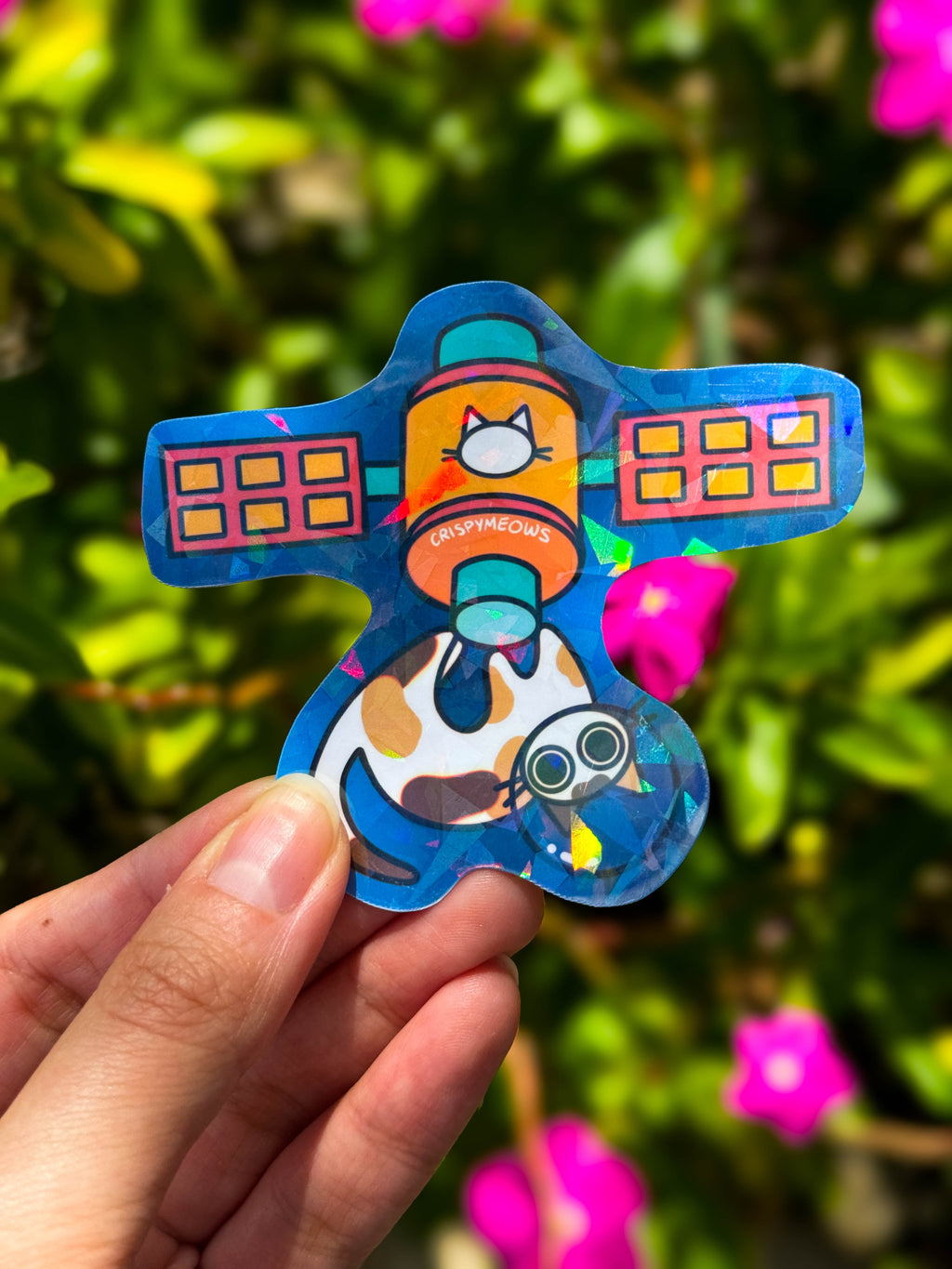 Satellite Cat Sticker