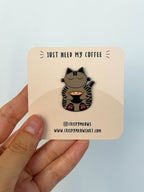 Latte Cat Enamel Pin