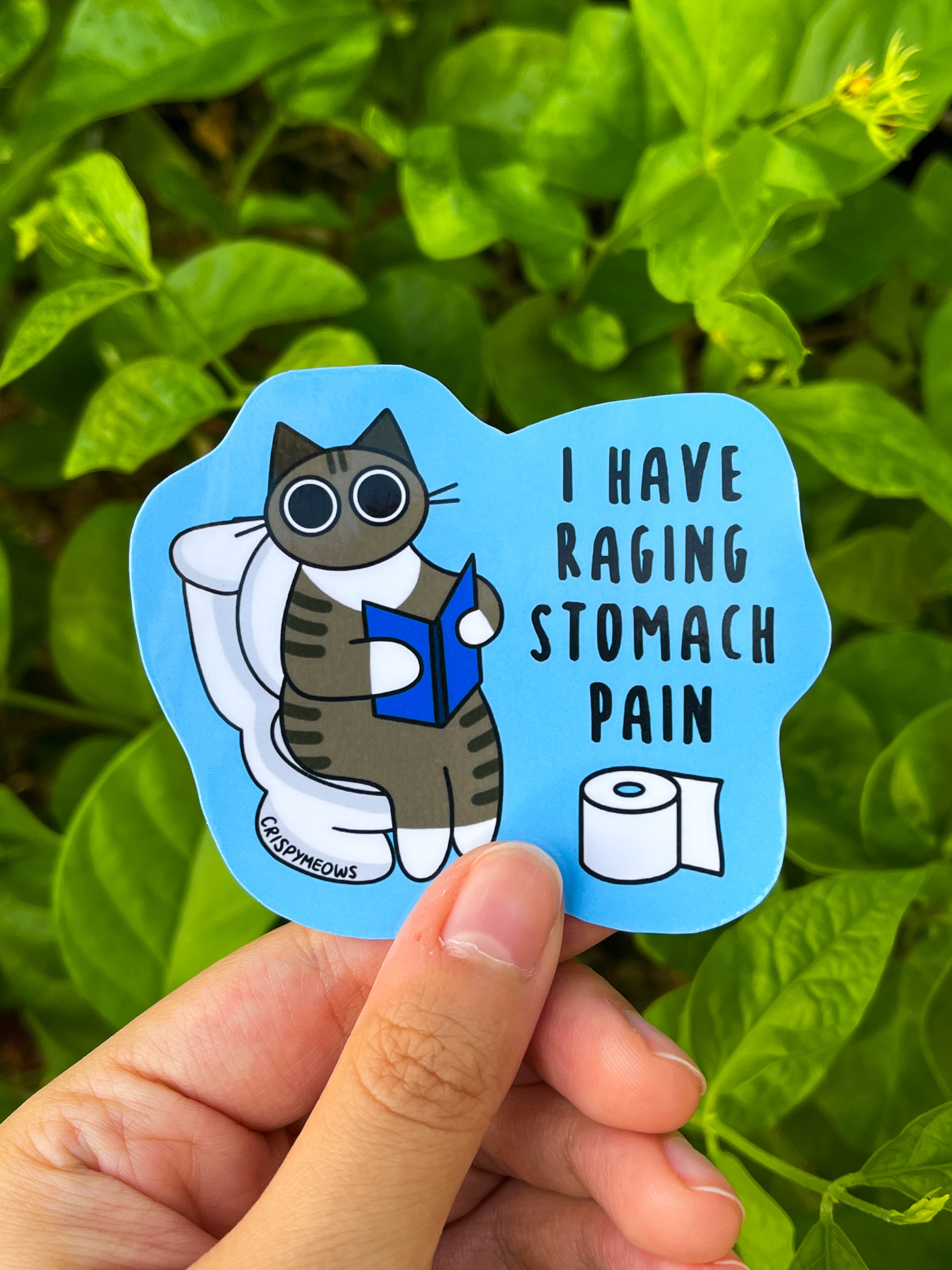 Raging Stomach Pain Sticker