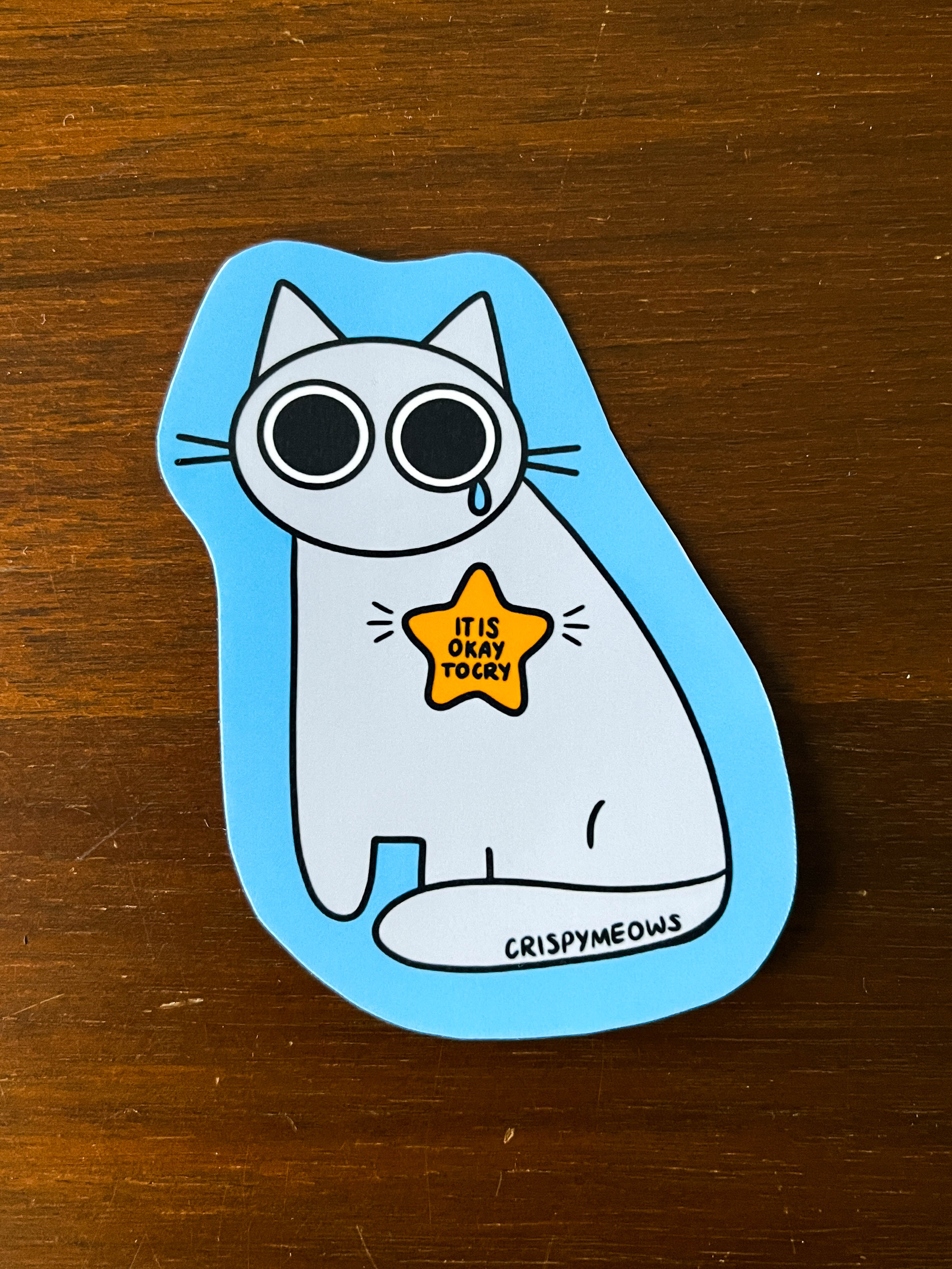 It Is Okay To Cry Cat Sticker
