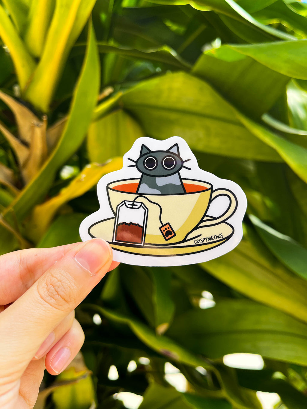 Tea Cat Sticker