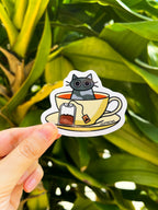Tea Cat Sticker