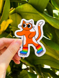Roller Blading Cat Sticker