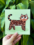 Bengal Cat Print, 5x5 Print