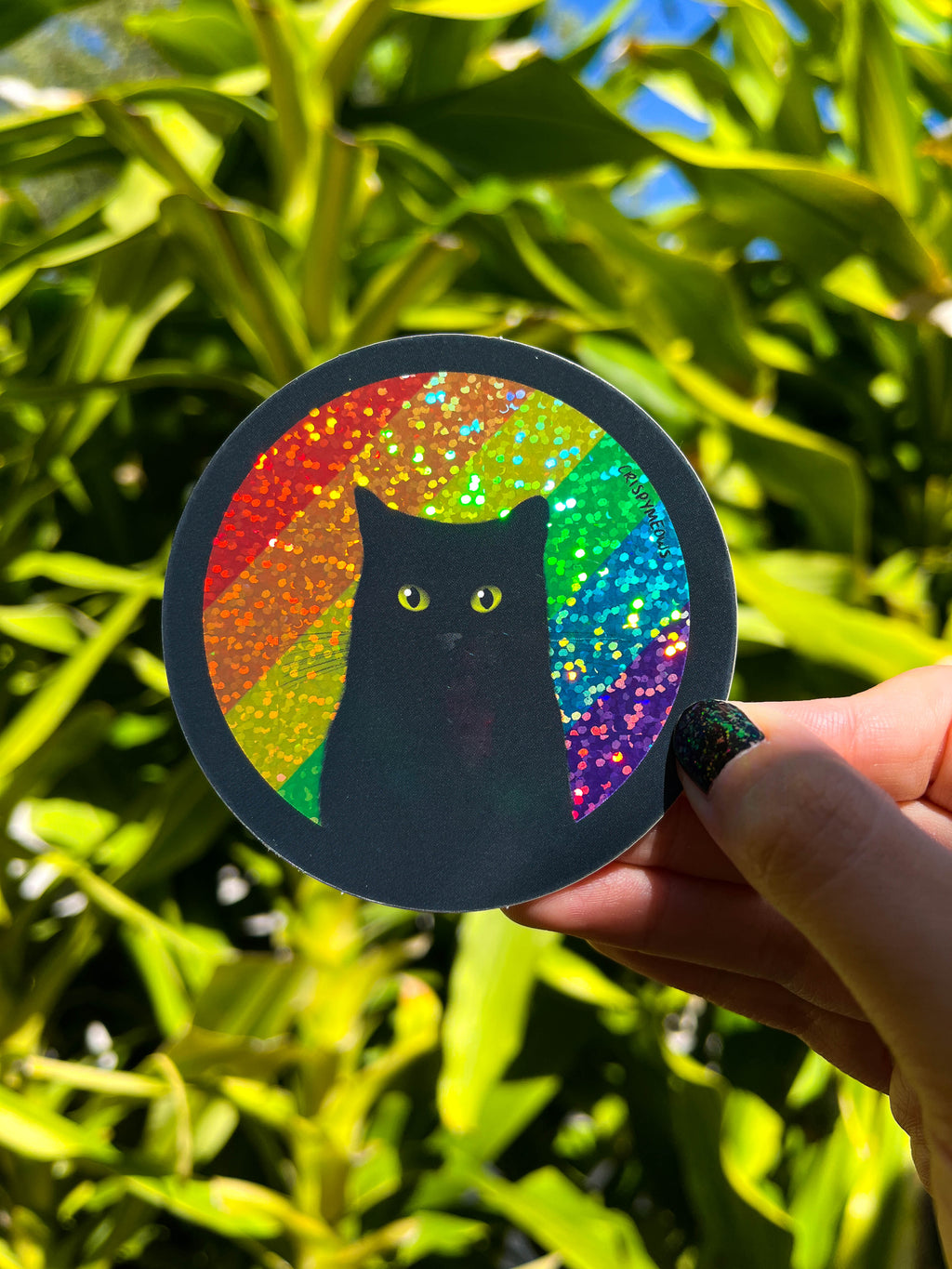 Pride Cat Glitter Sticker