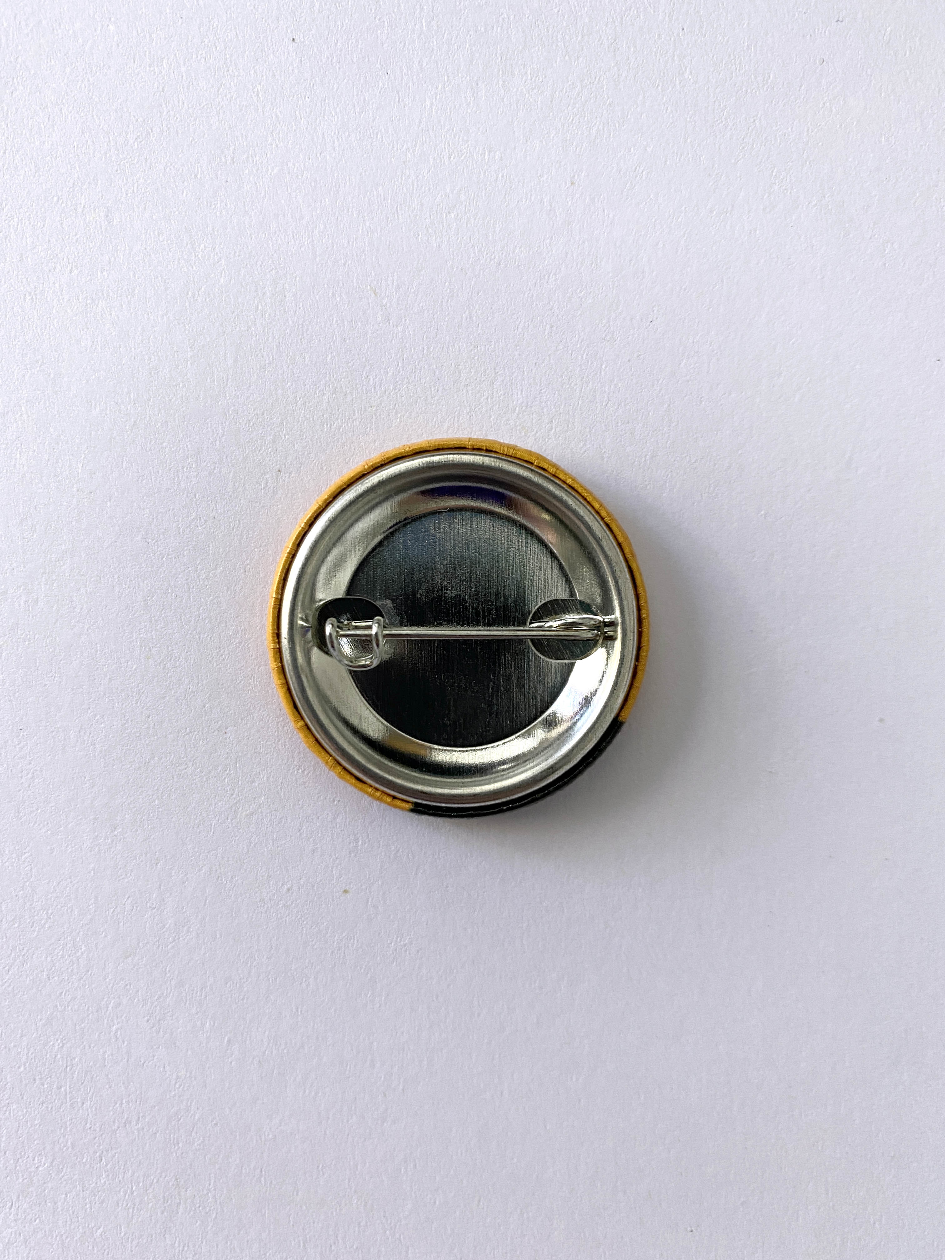 Black Cat Round Button Pin, 1.25"