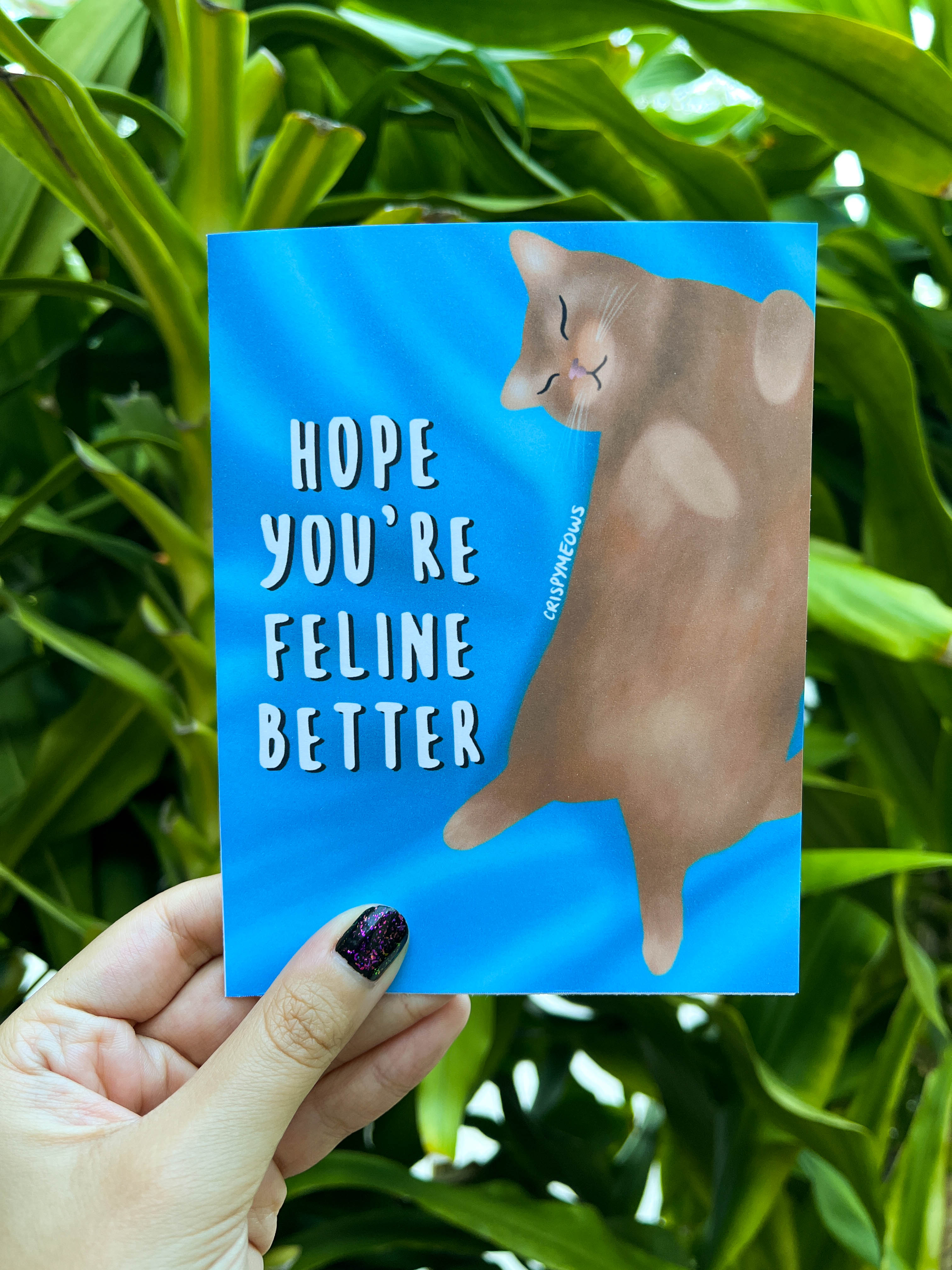Hope You're Feline Better Cat Card