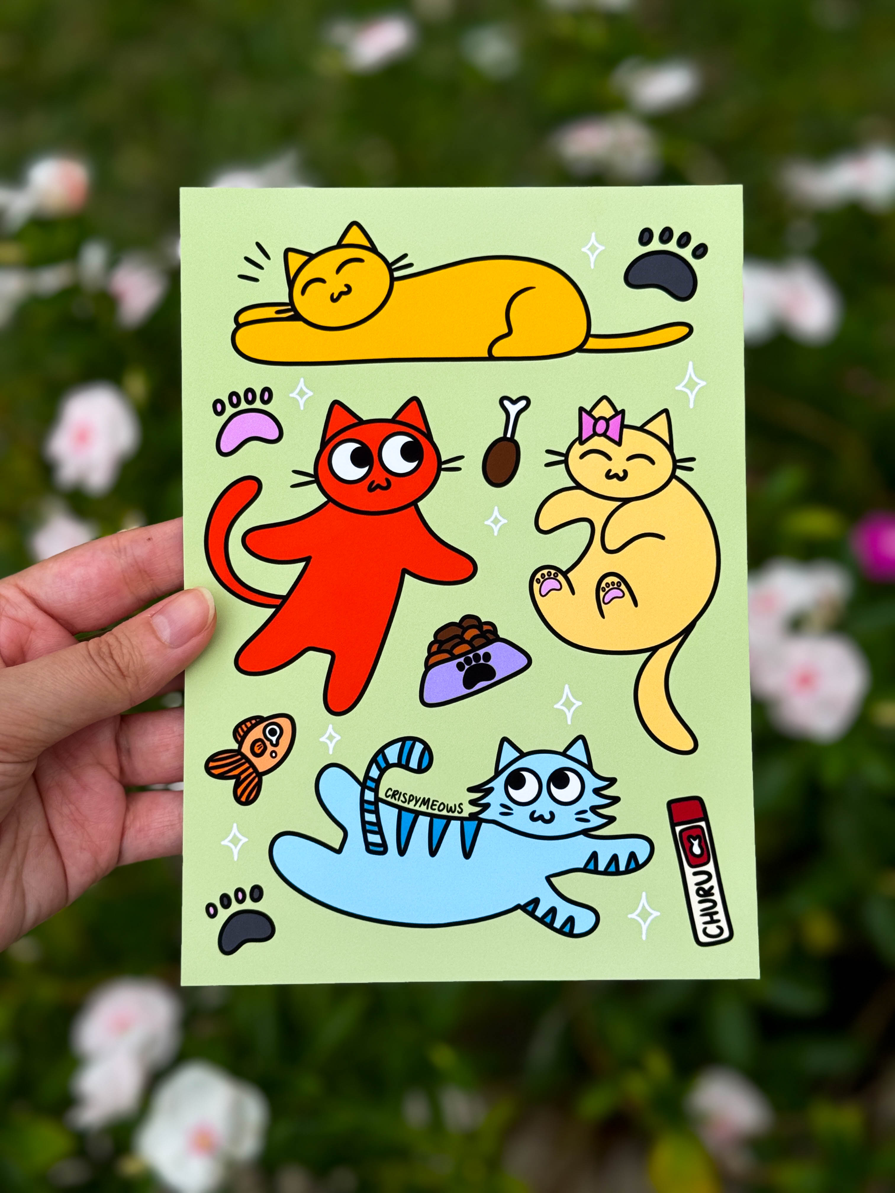 I Dream of Cats & Snacks Print