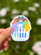 Cozy in the Laundry Sticker