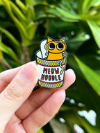 Noodle Cat Enamel Pin
