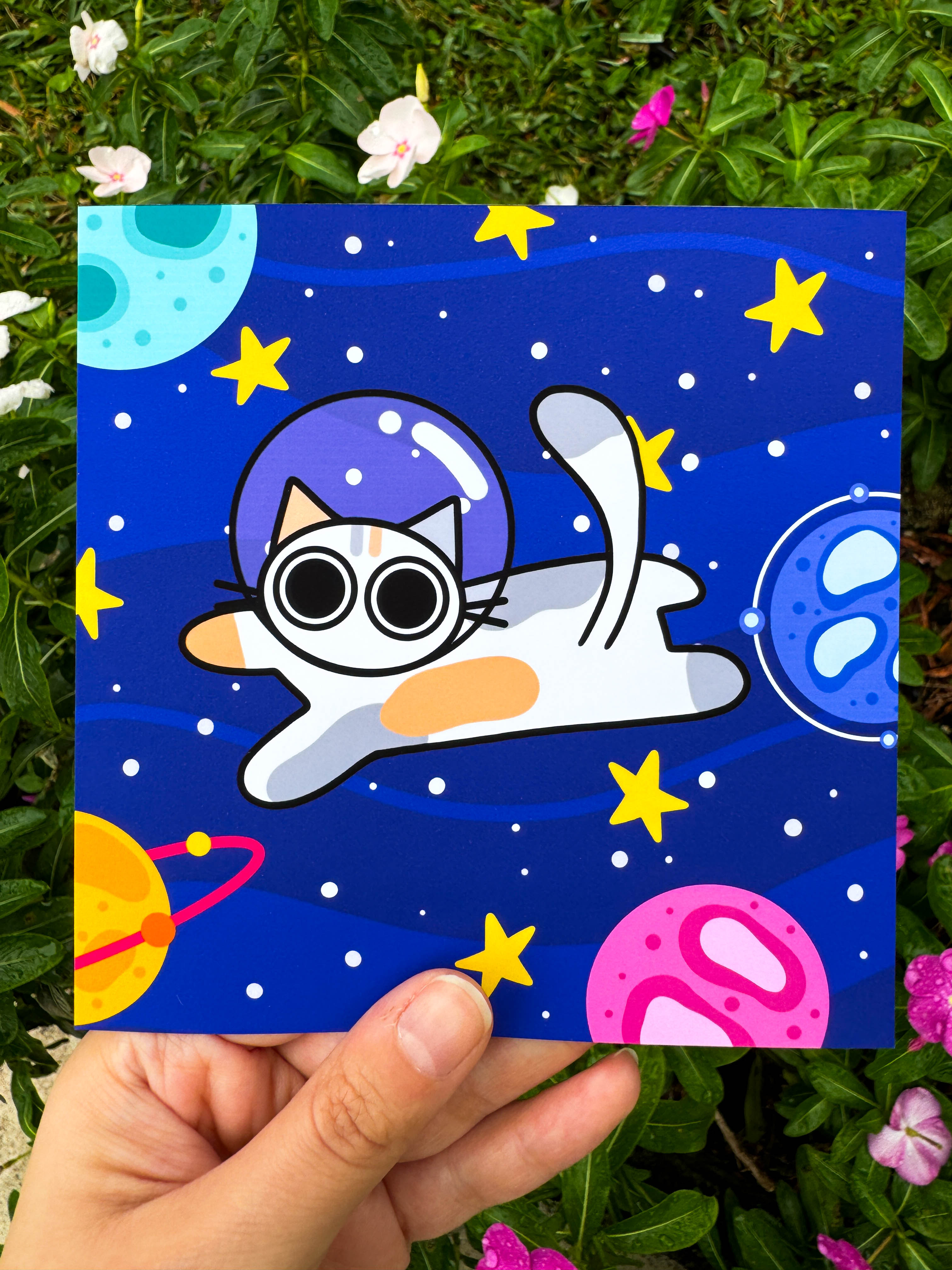 Space Cats 5 x 5 Prints