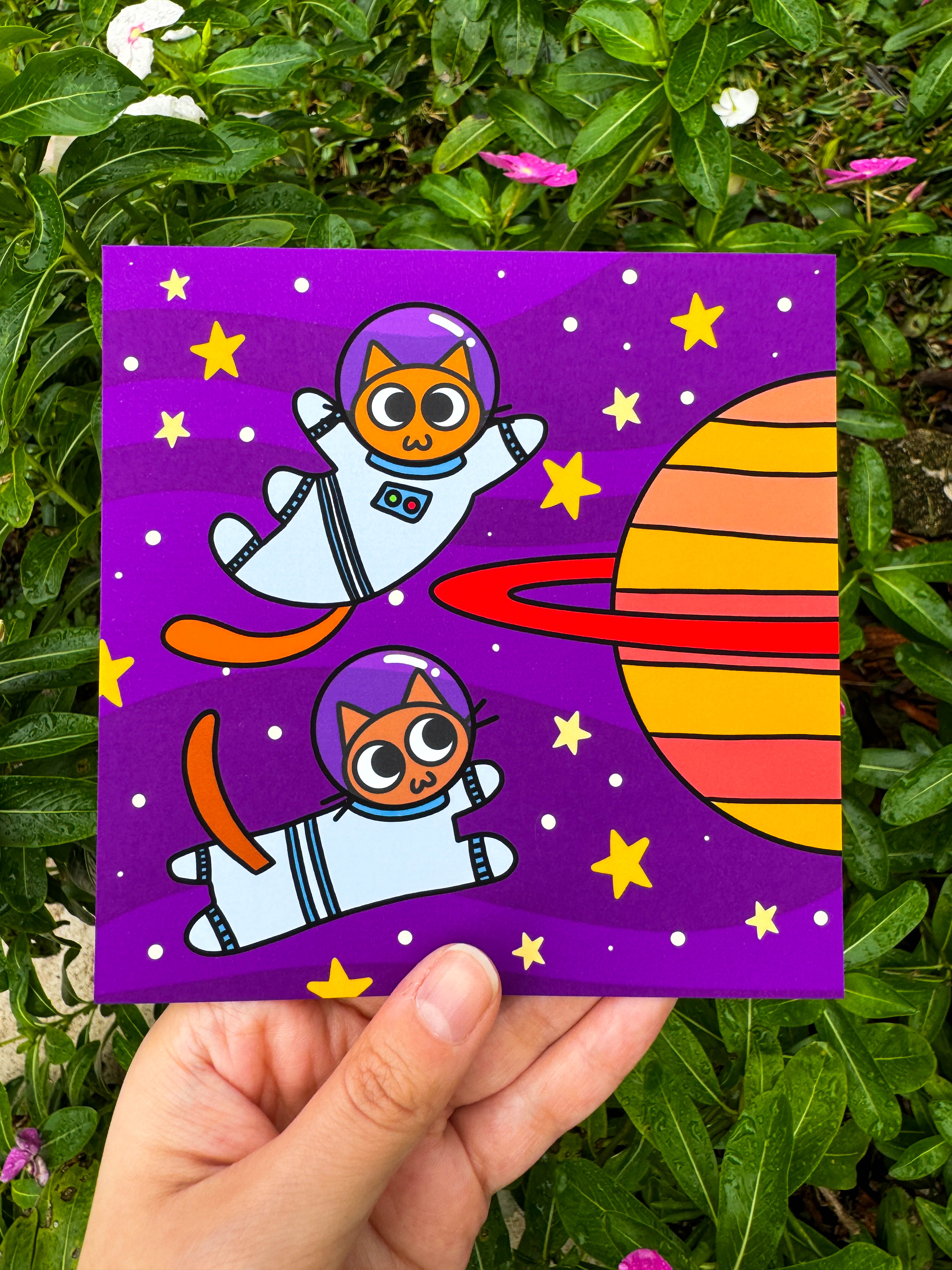 Space Cats 5 x 5 Prints