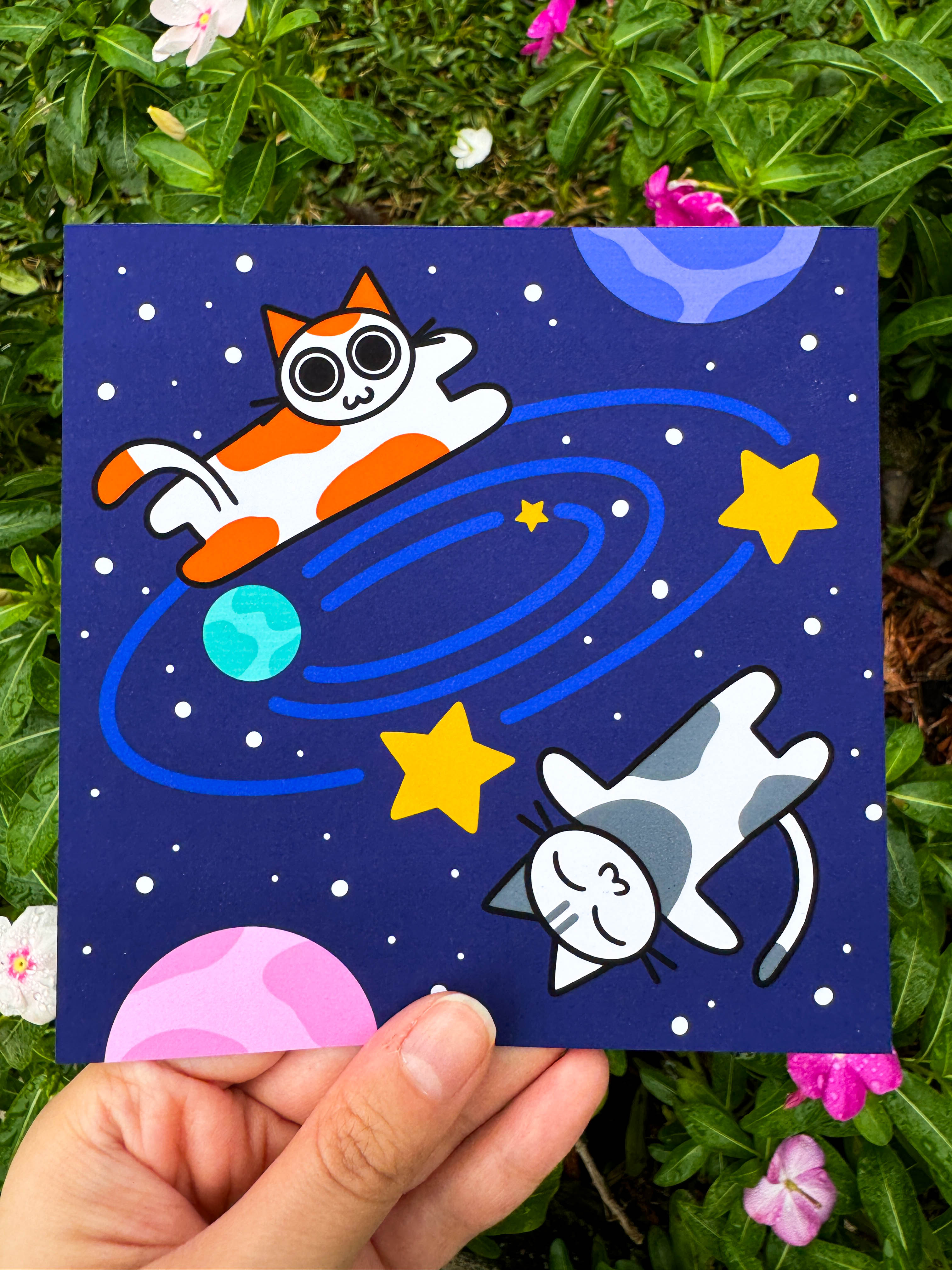 Space Cats 5 x 5 Prints