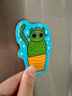 Cactus Cat Magnet